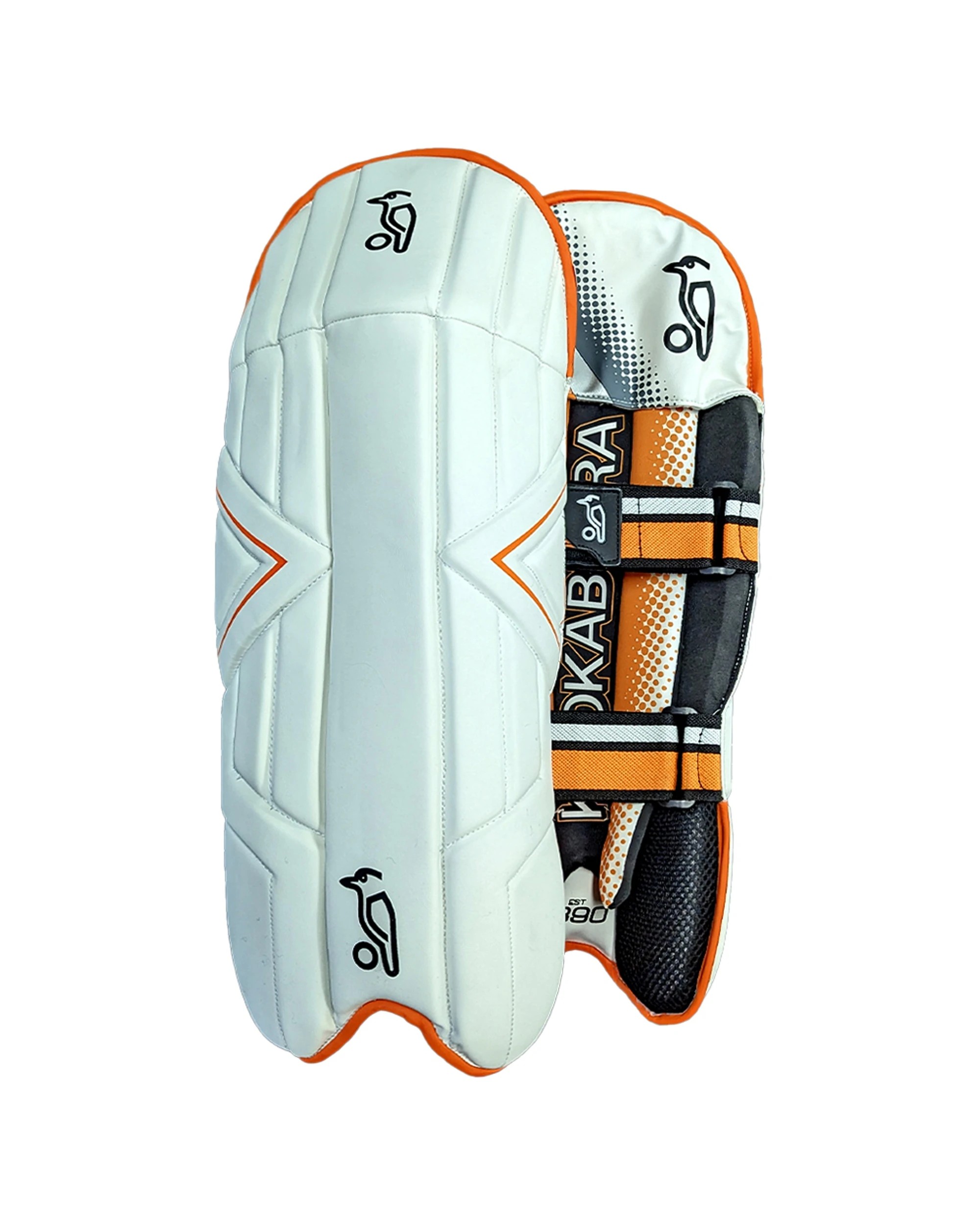 1 Kookaburra Players Wicket Cricket Batting Leg Guards Pads Ambidextrous Youth - White, 1 of 2