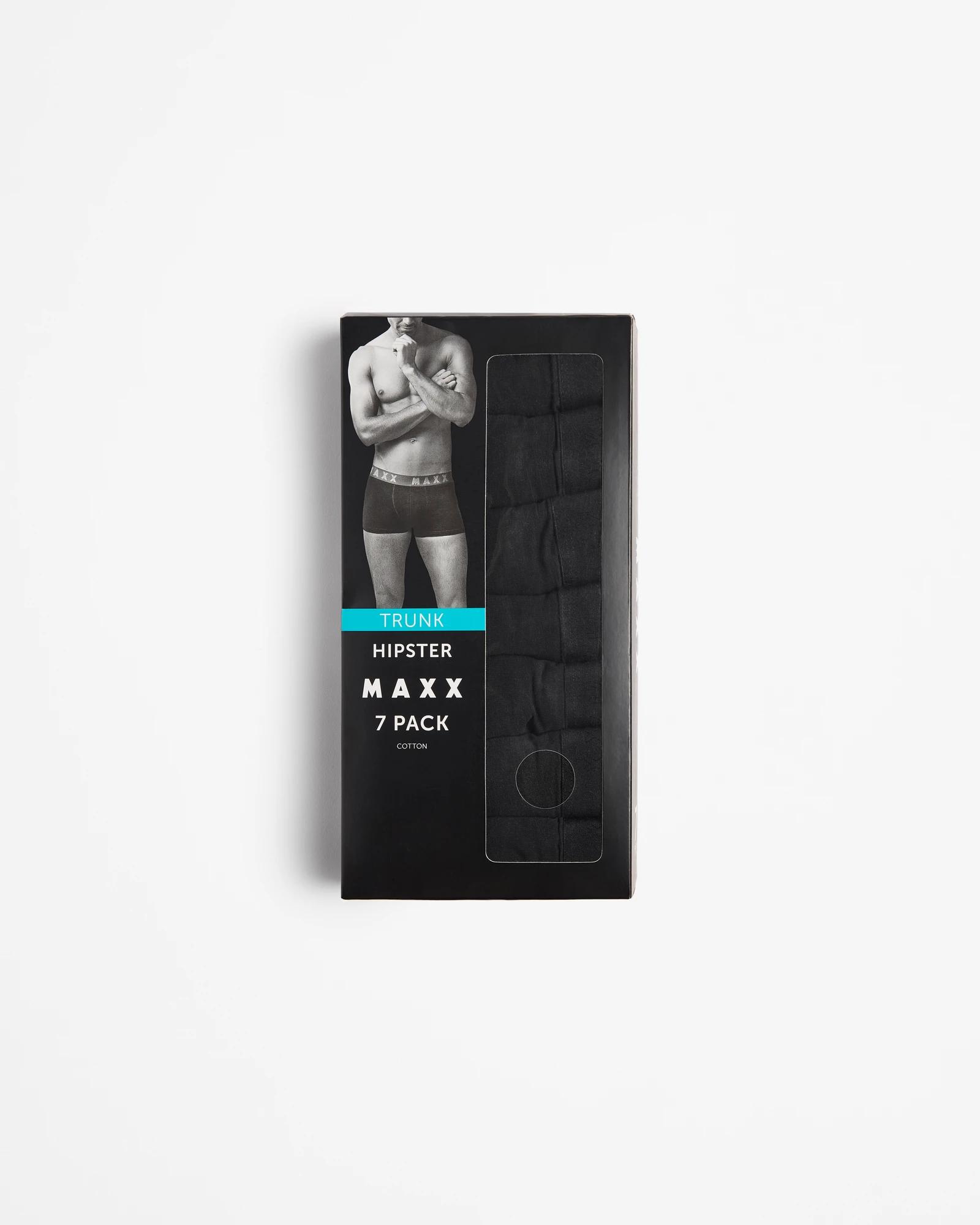 4 7 Pack Hipster Trunks - Maxx BLACK, 4 of 4