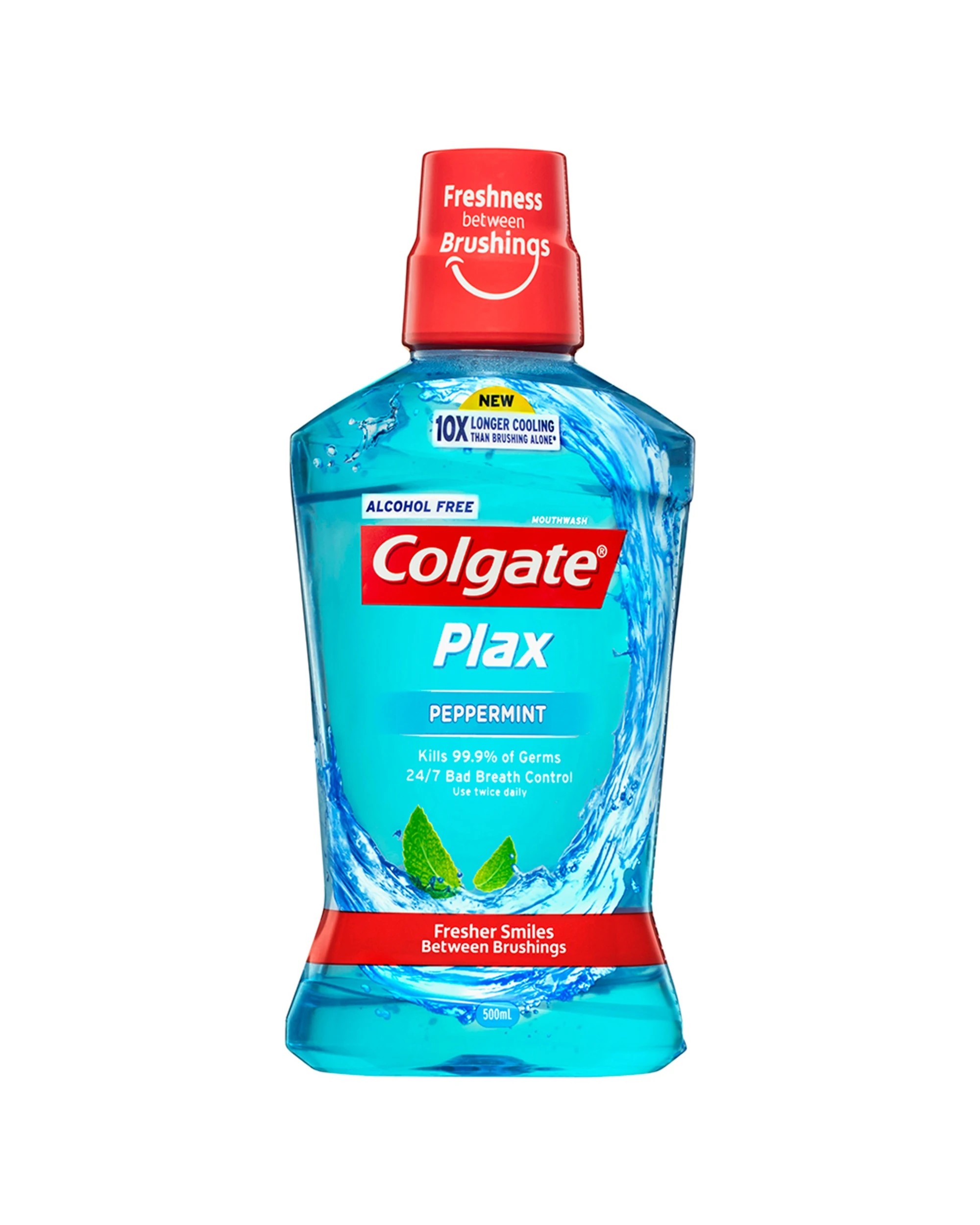2 Colgate Plax 4PK Mouthwash Peppermint Alcohol-Free 500ml Oral Care - Multi, 2 of 3