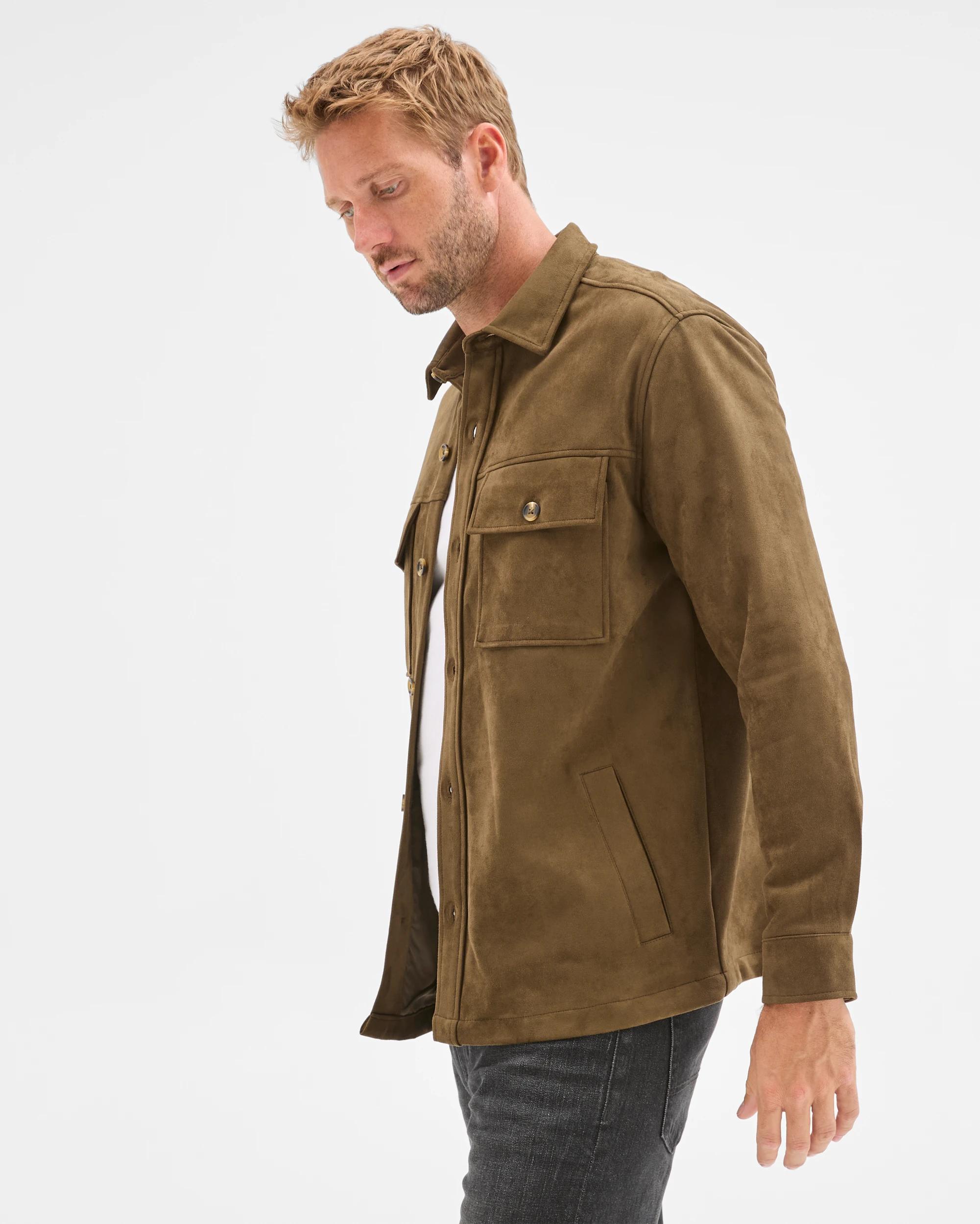 2 Target Man Long Sleeve Overshirt DARK OLIVE, 2 of 6