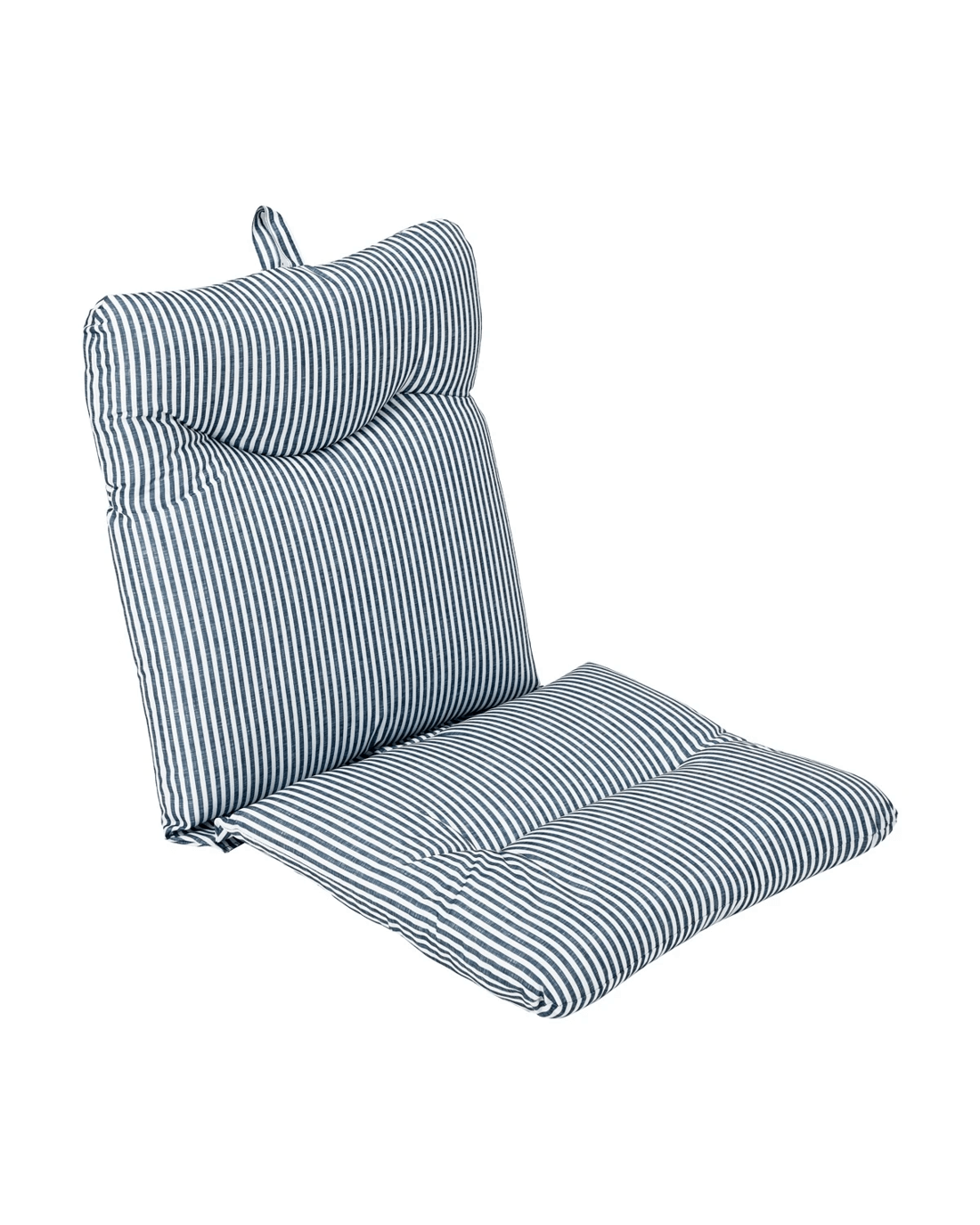 3 Outdoor High Back Cushion - Blue Stripe, 3 of 10