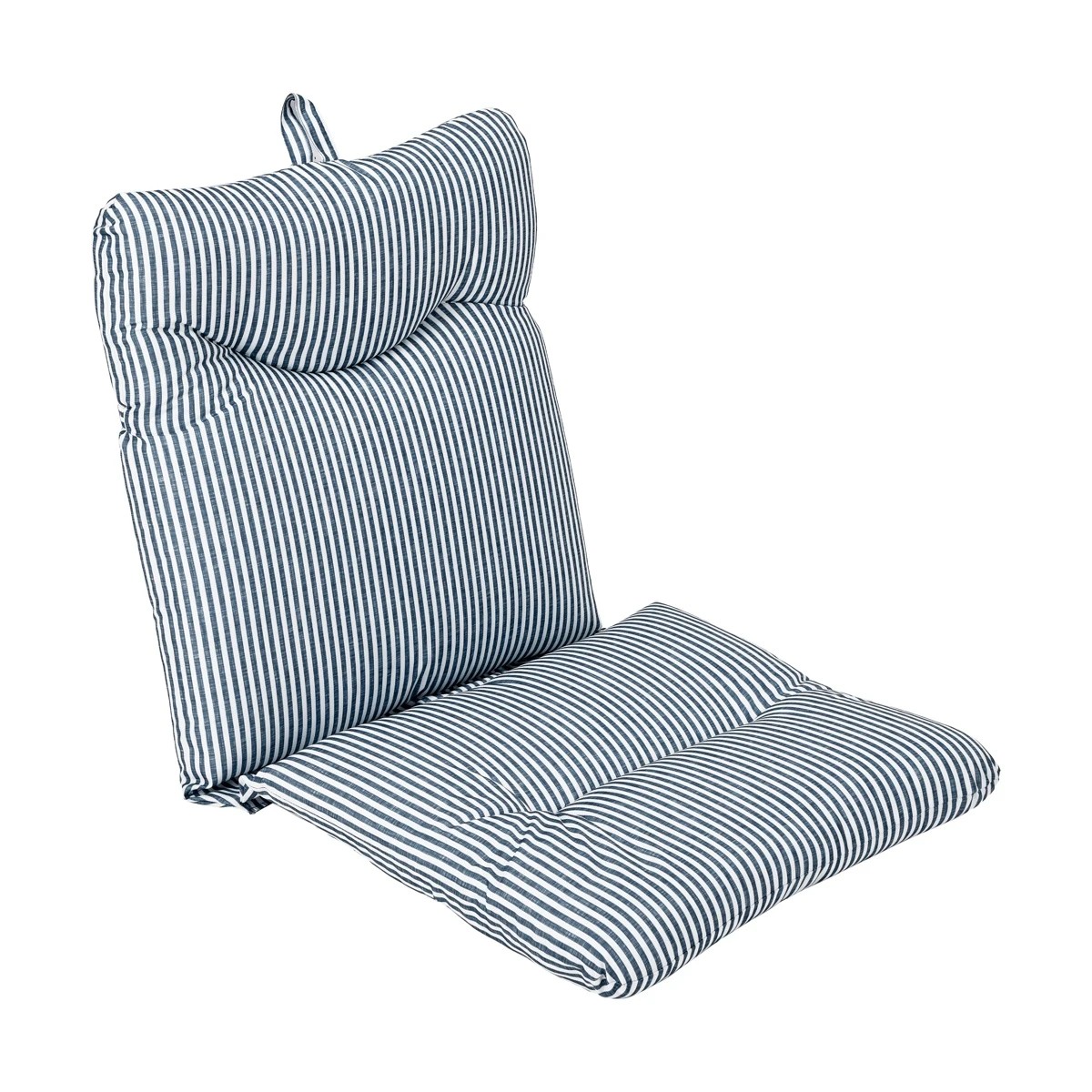 3 Outdoor High Back Cushion - Blue Stripe, 3 of 10