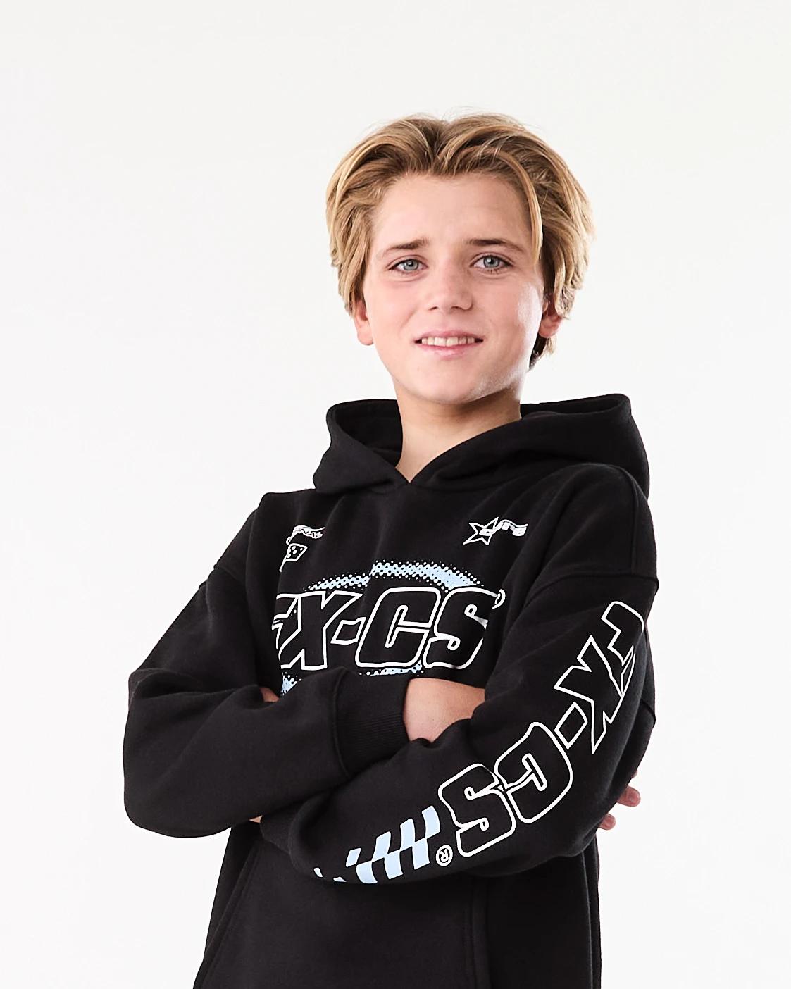 3 Oversized Print Hoodie Blk Slogan, 3 of 8