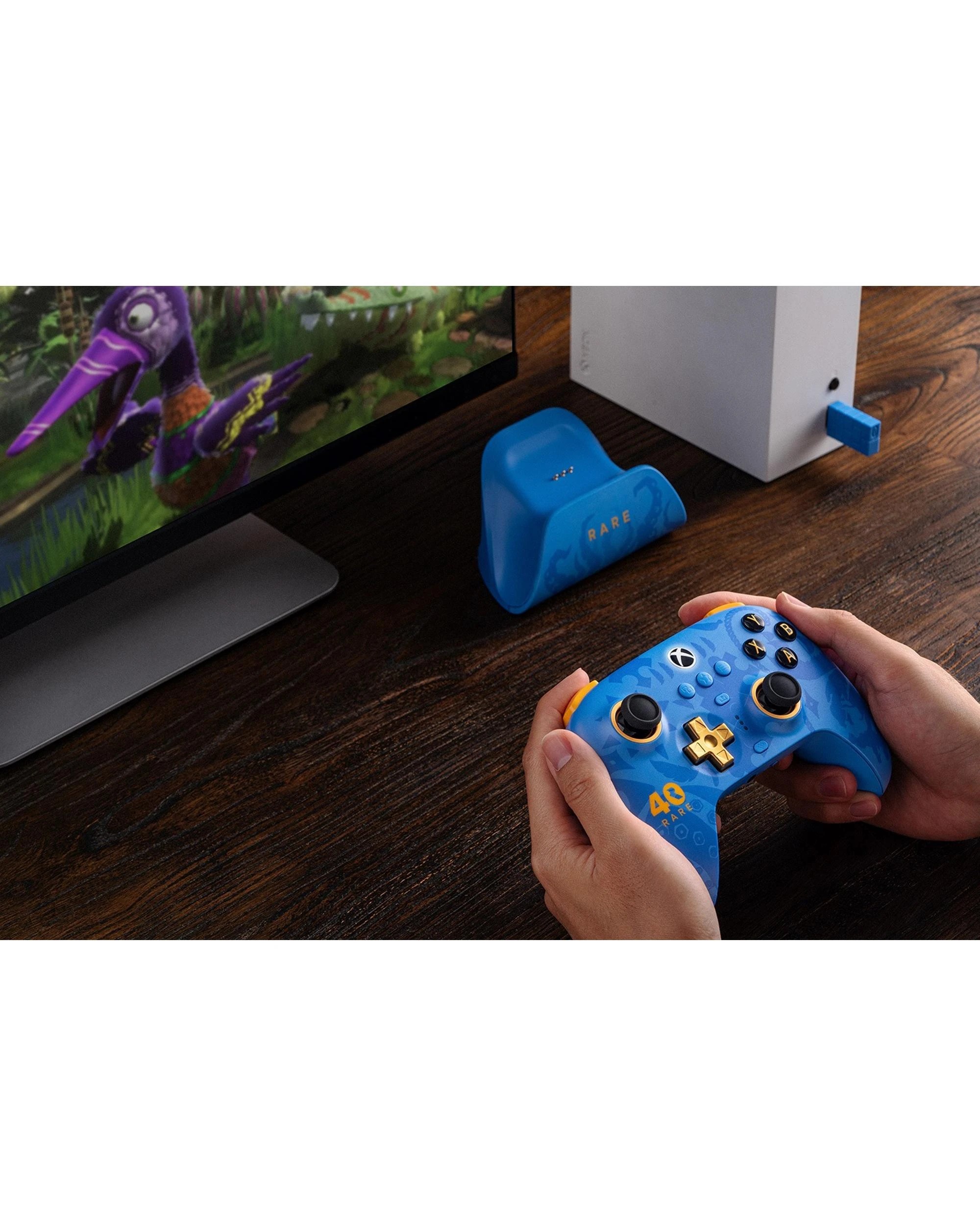 6 8BitDo Ultimate 3-Mode Wireless Controller for Xbox - Rare 40th Anniversary Edition - Blue, 6 of 8
