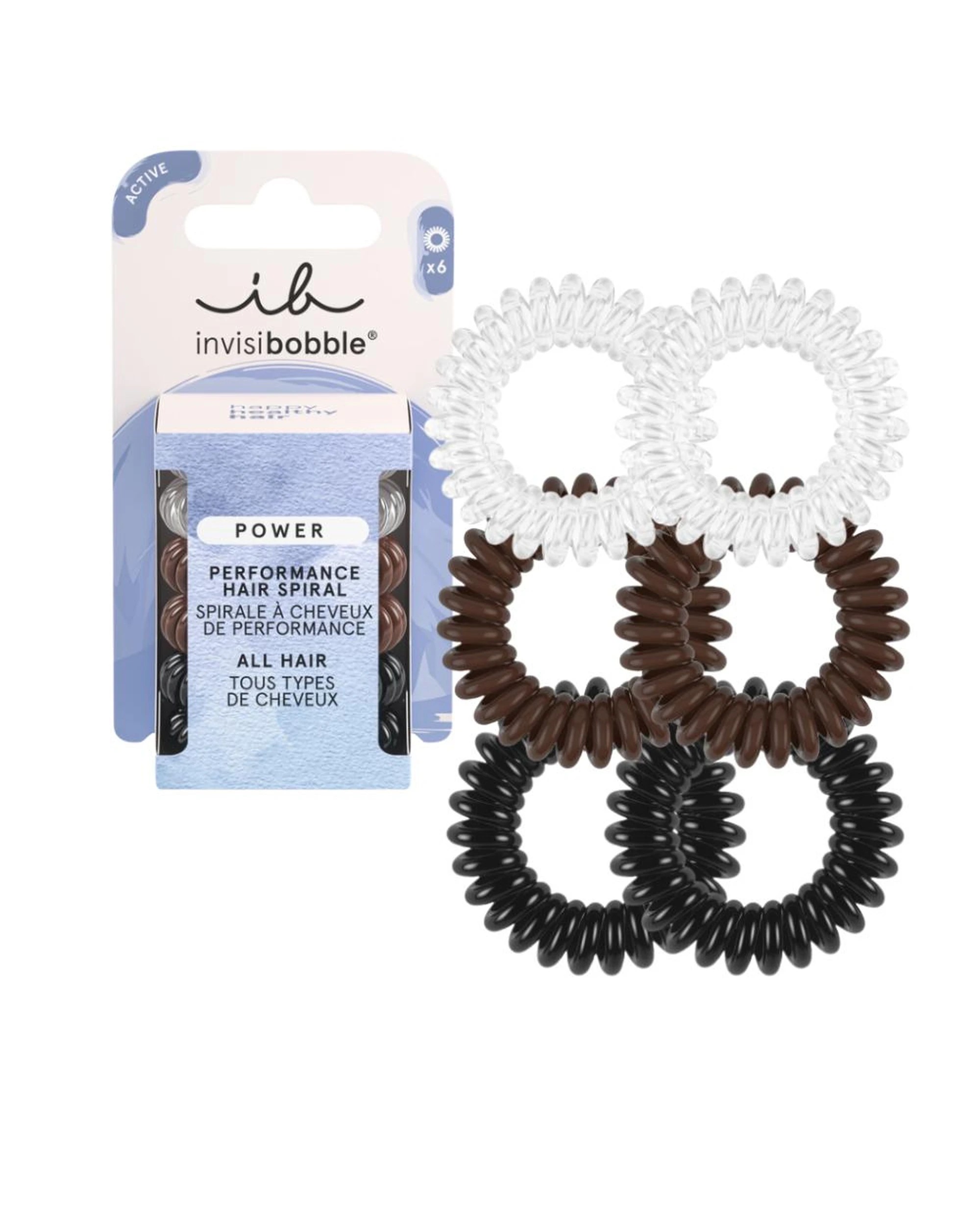 1 Invisibobble Power Performance Spiral Hair Ties 6Pk - Simply The Best - Multi, 1 of 1