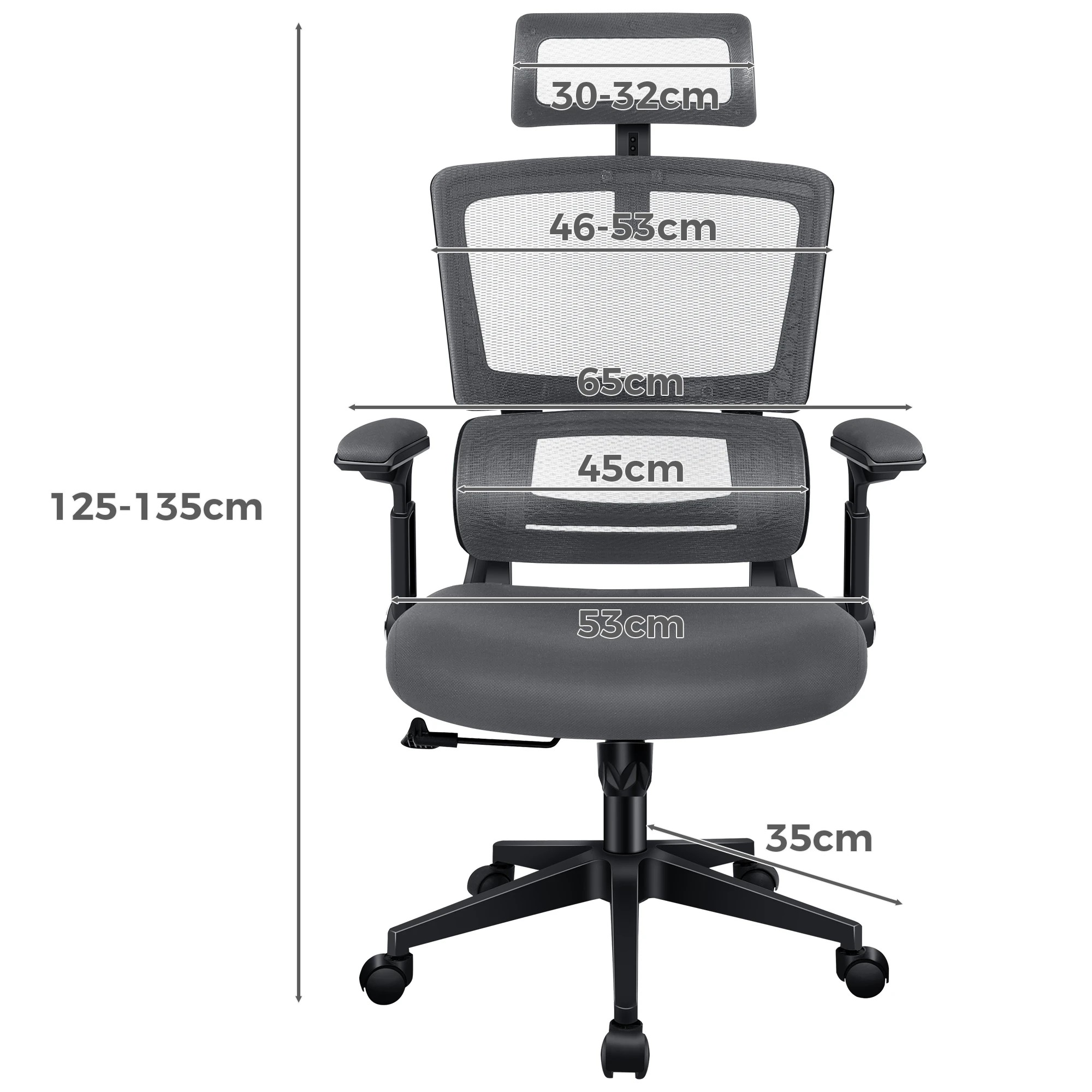 9 Alfordson Mesh Office Chair Executive Computer Gaming Seat Tilt Study Work - Grey, 9 of 10