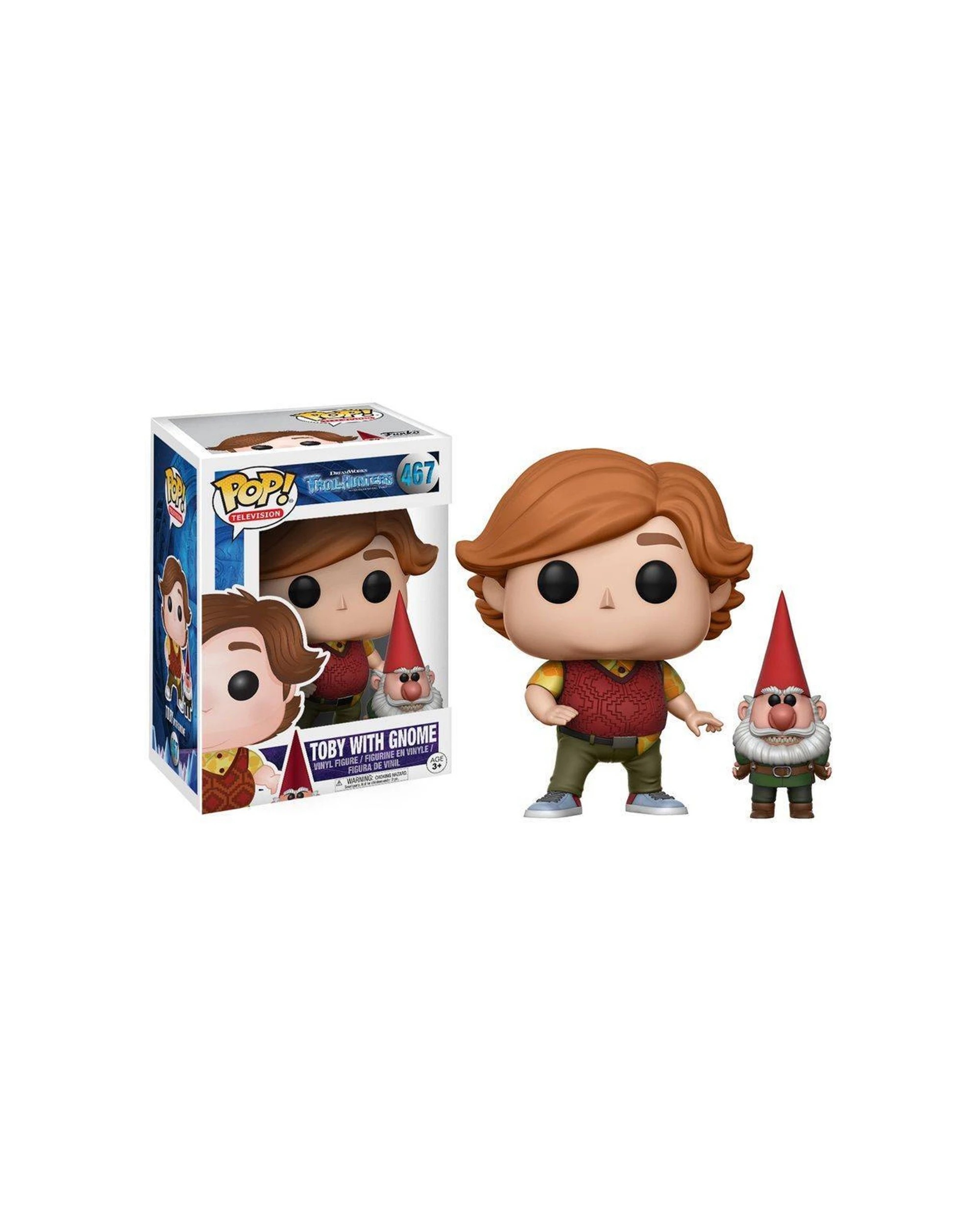 2 Pop Vinyl Figurine Trollhunters - Toby With Gnome 10cm Vinyl Collectable - Multi, 2 of 3
