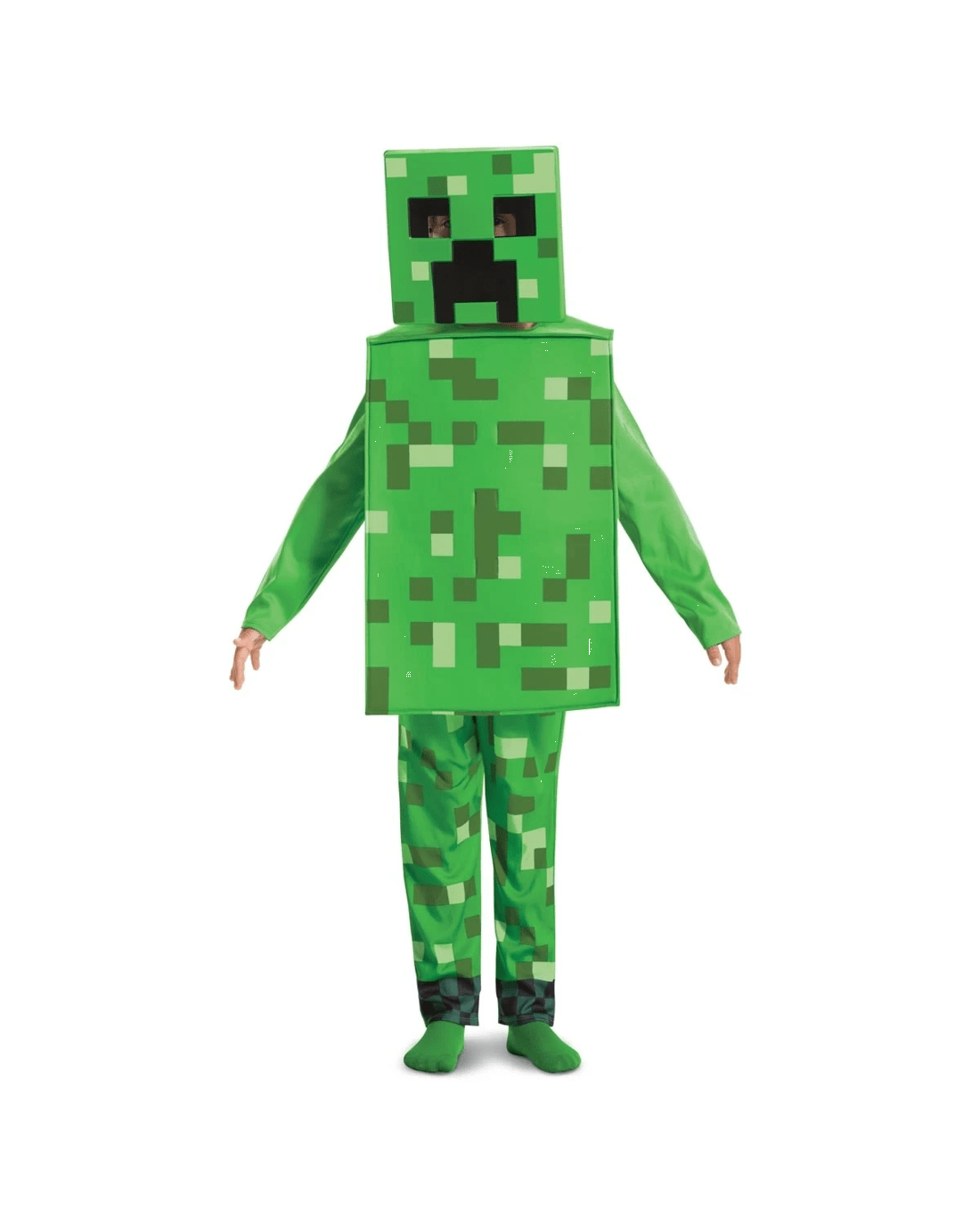 1 Minecraft Creeper Costume - Ages 7-8, 1 of 3
