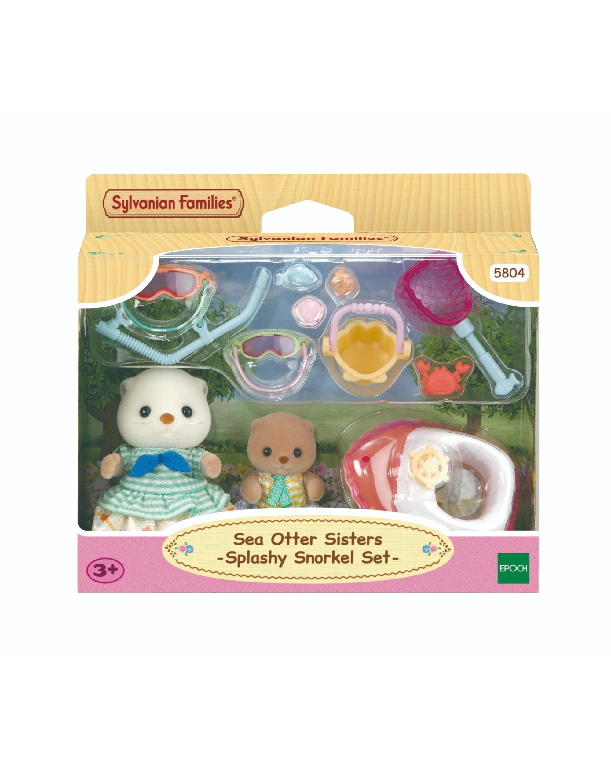 1 Sylvanian Families Sea Otter Sisters Splashy Snorkel Set, 1 of 9