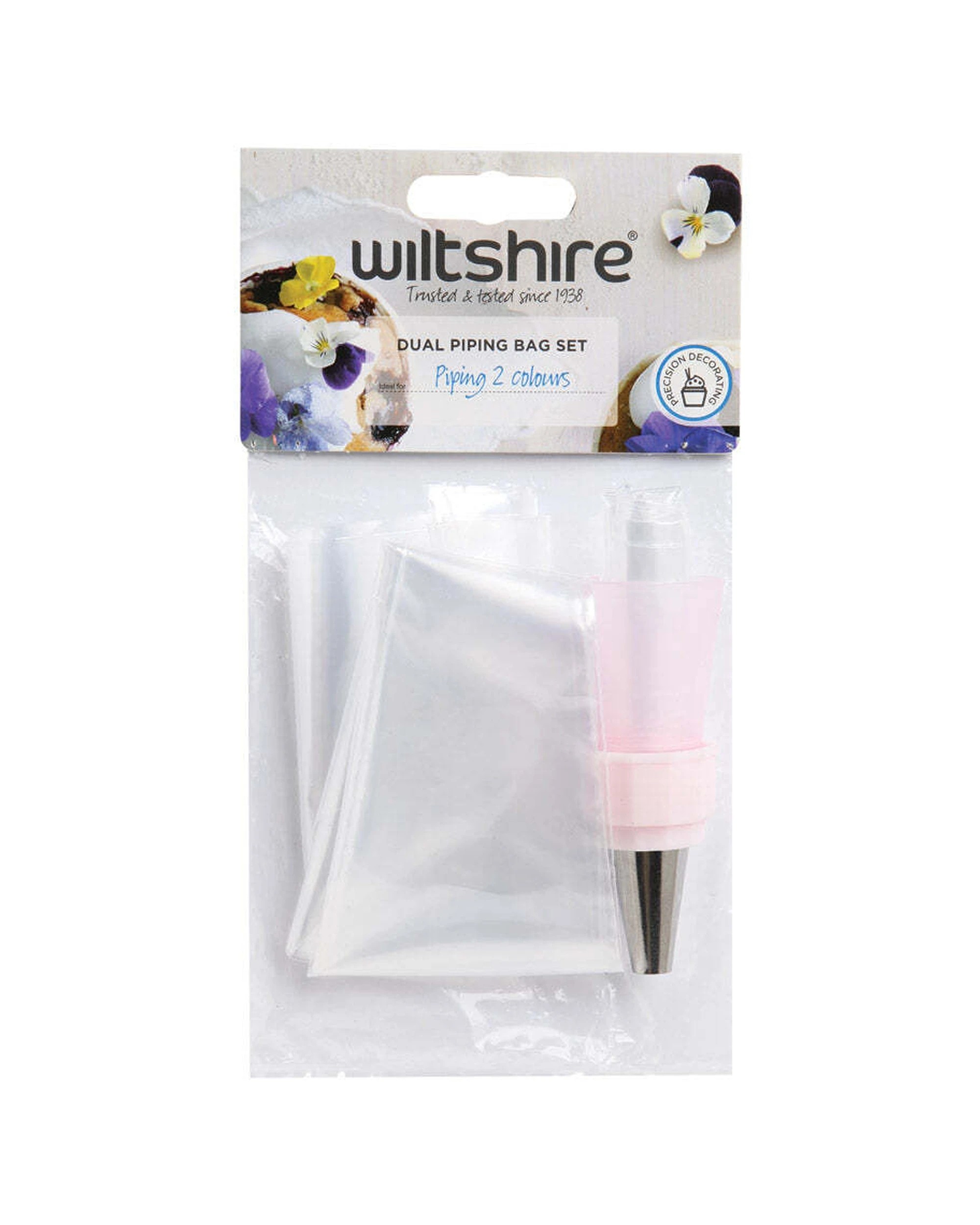 2 Wiltshire 4pc Dual Chamber Disposable Cake Decorating Piping Bag Bakeware Set - Multi, 2 of 3