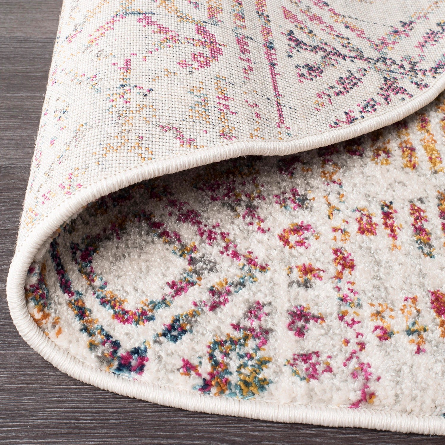 5 Common Ground Rugs Bluebay 456 150x150cm - Small Round Power Loomed Pet Friendly Rug - Natural, 5 of 6
