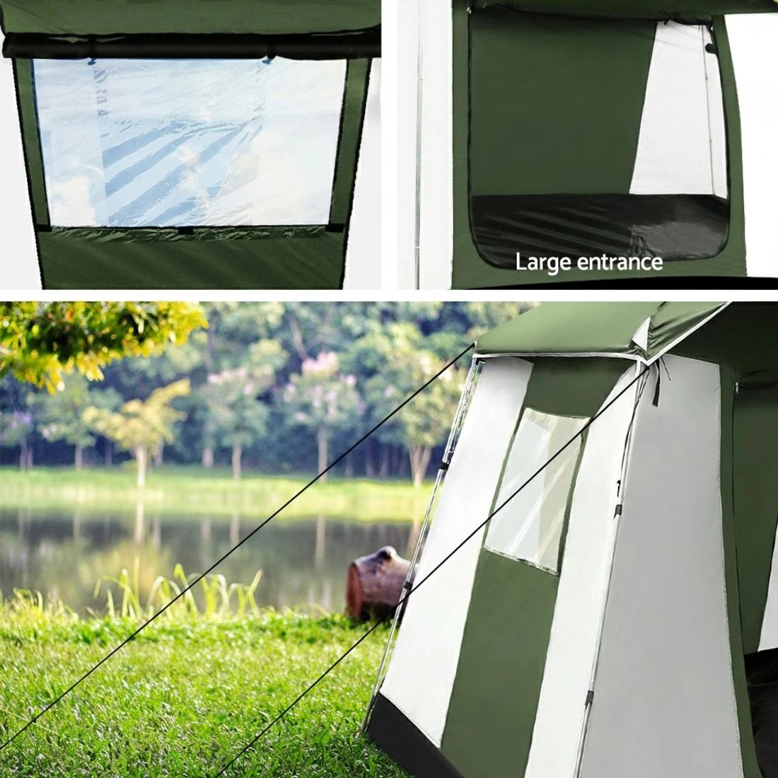 5 Weisshorn Family Camping Tent 6 Person Hiking Beach Tents Dome Shelter - Multi, 5 of 6