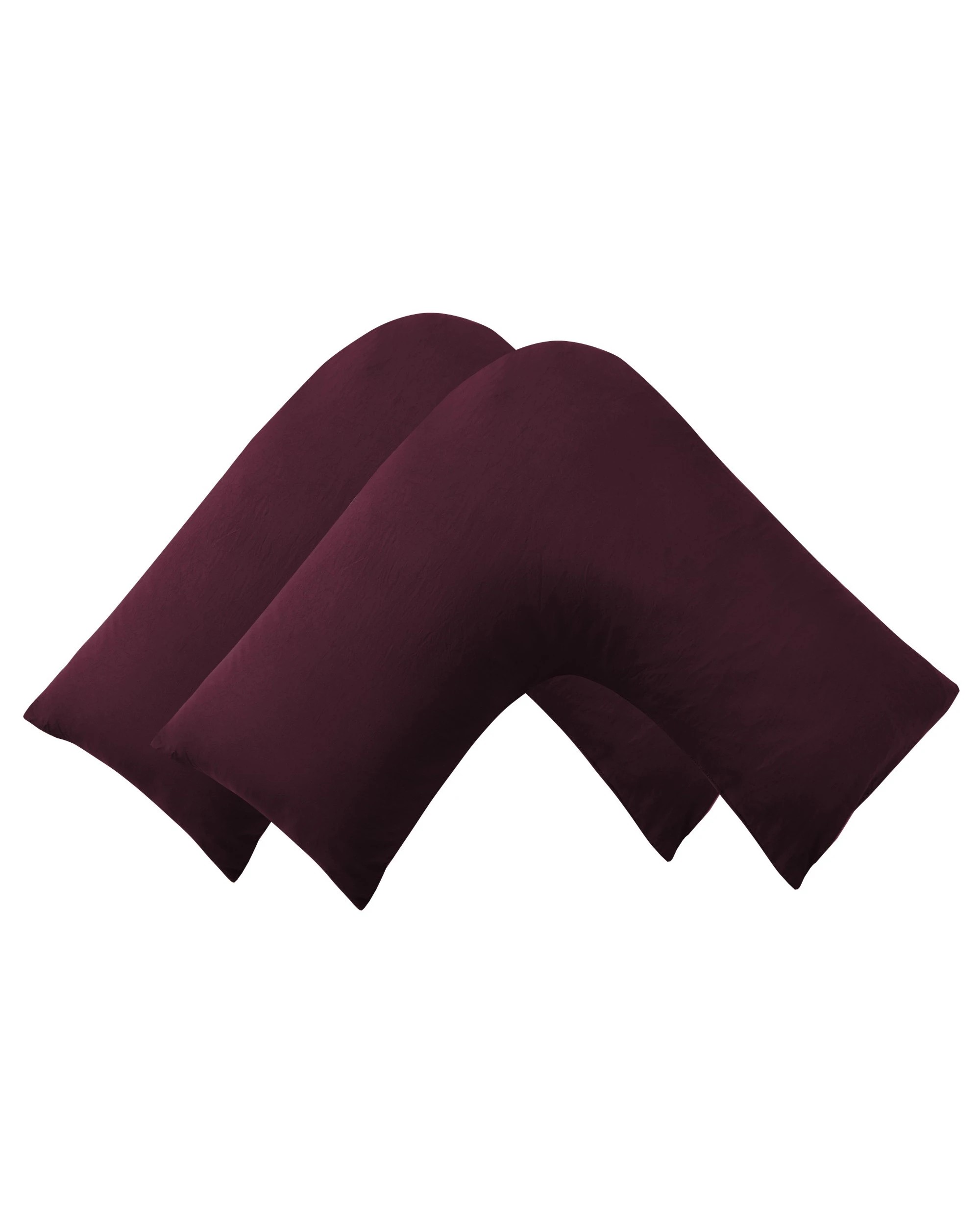 5 Dreamaker Superfine Washed Microfibre V-Shape Pillowcase Twin Pack - Cherry, 5 of 6
