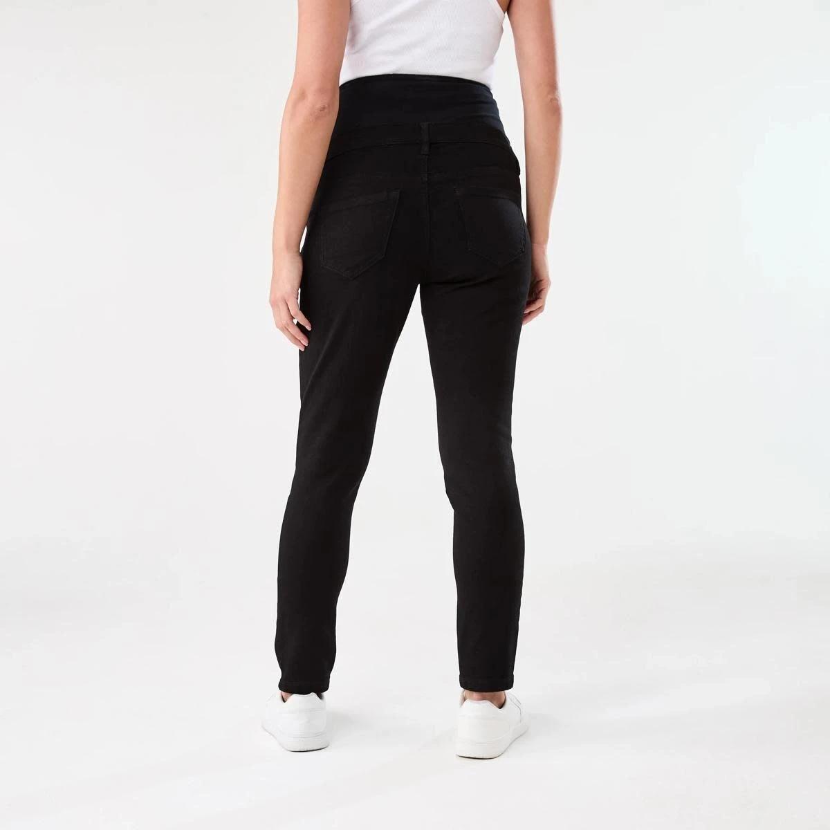 3 Maternity Stretch Skinny Jeans Black Wash, 3 of 5
