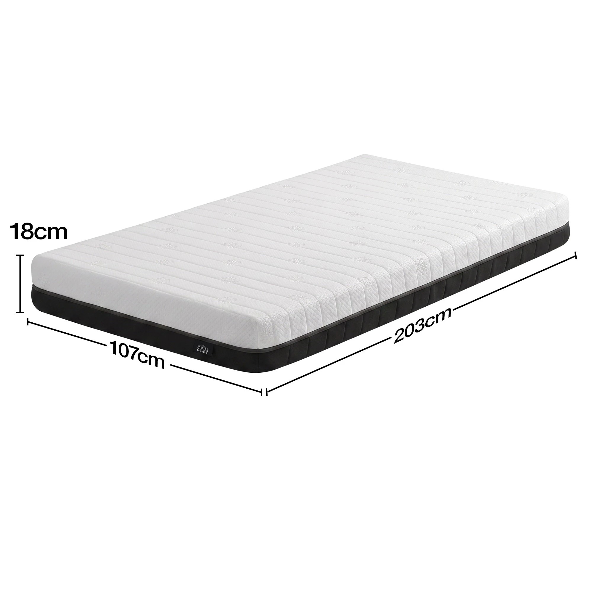 1 Giselle Bedding 18cm Memory Foam Mattress Dual Feel Reversible Foam - King Single Bed - Multi, 1 of 10