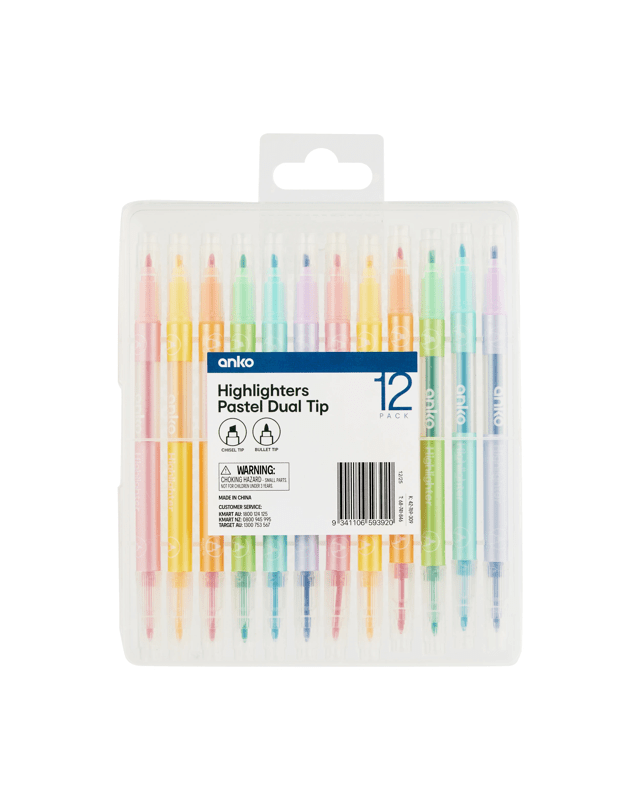 12 Pack Dual Tip Highligh