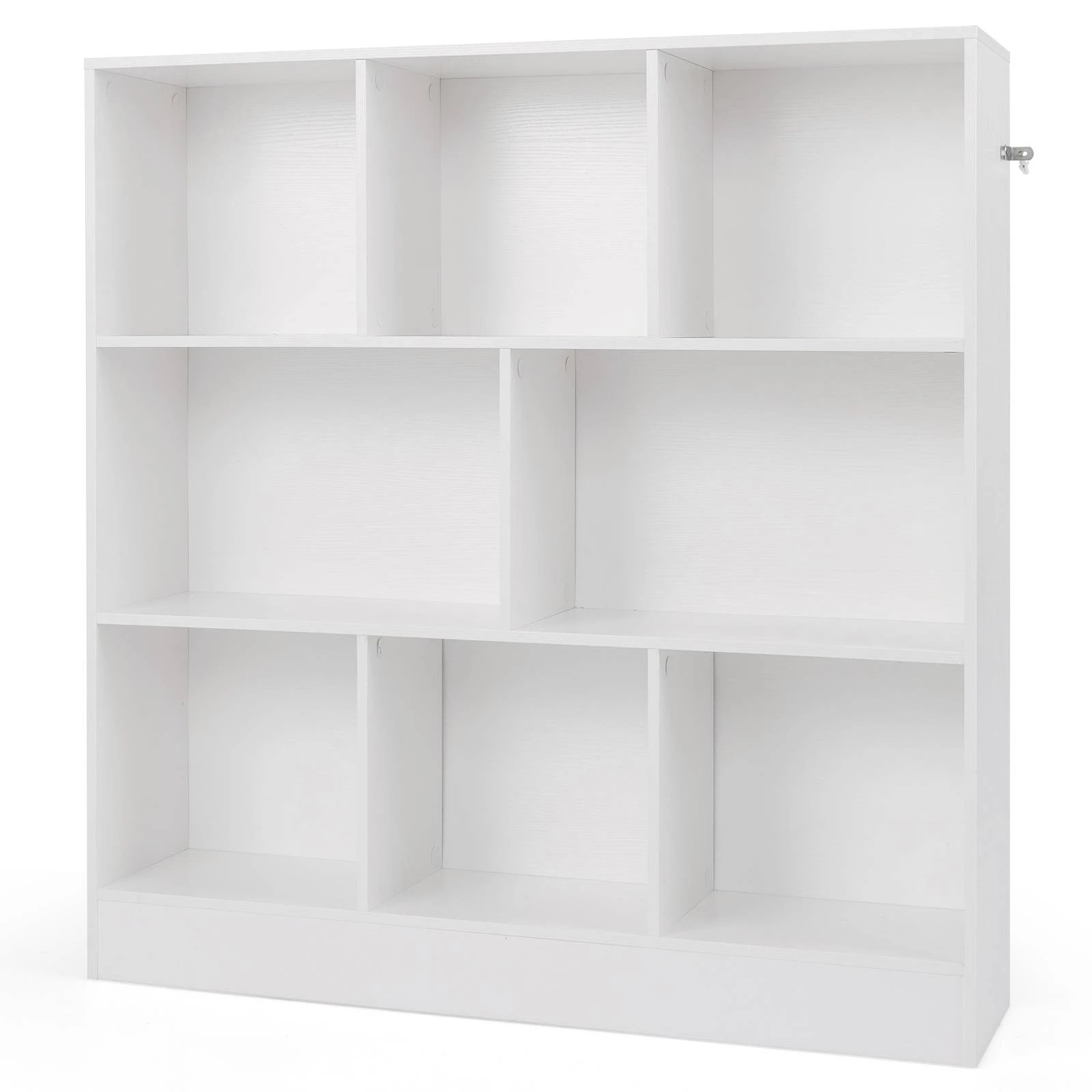 1 Costway 3-Tier Storage Bookshelf Open Display Shelf Book Cabinet Cubes Organizer - White, 1 of 4