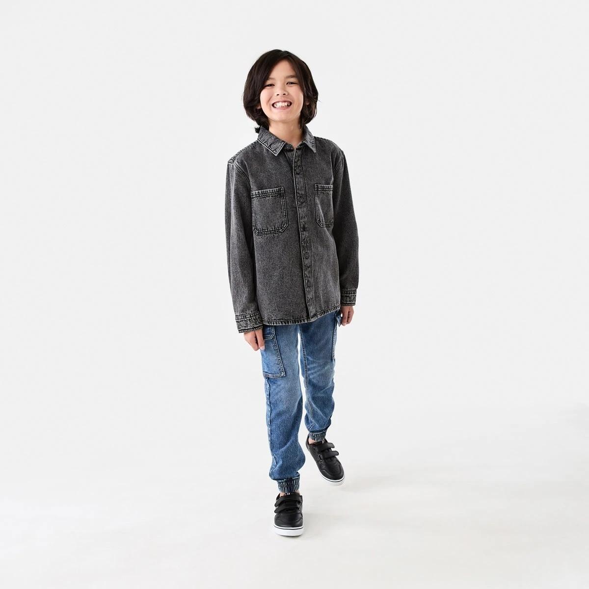 7 Denim Utility Overshirt Black Wash, 7 of 10