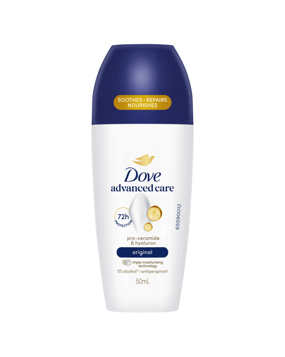 Dove Advanced Care Original Antiperspirant Deodorant Roll-On 50ml - Pro-Ceramide and Calendula