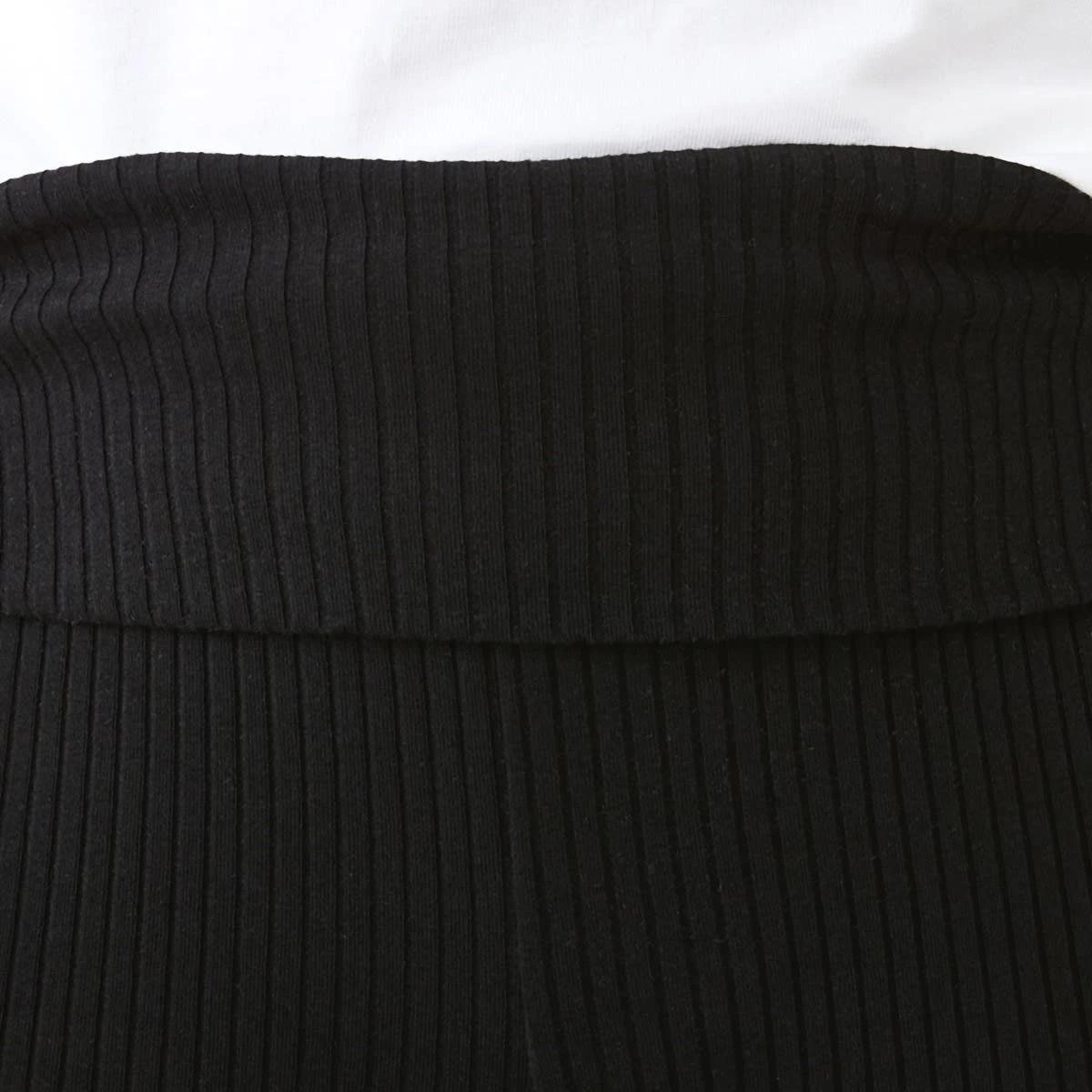 3 Rib Roll Waist Leggings Black, 3 of 8