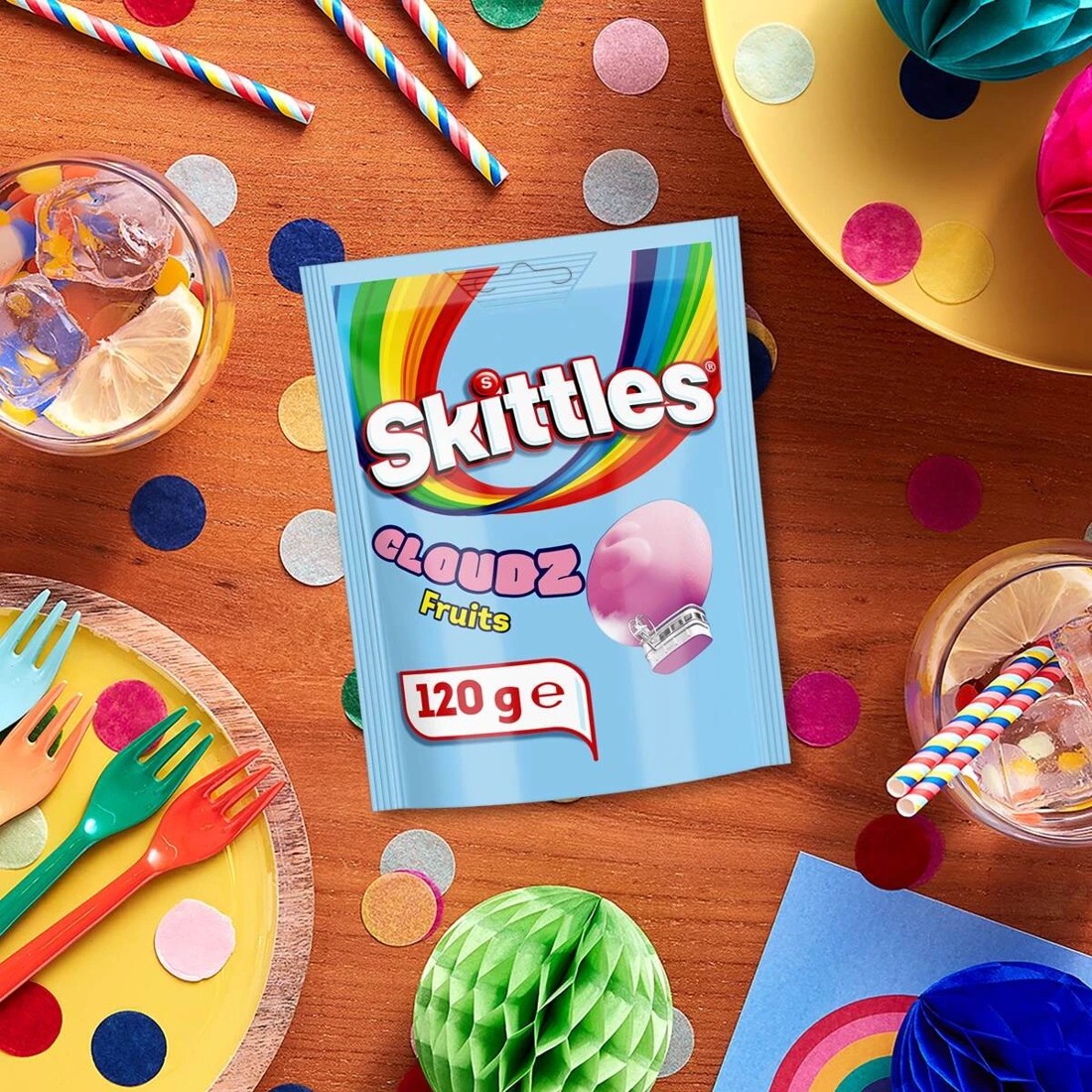 3 Skittles Cloudz Fruits Chewy Lollies 120g, 3 of 6