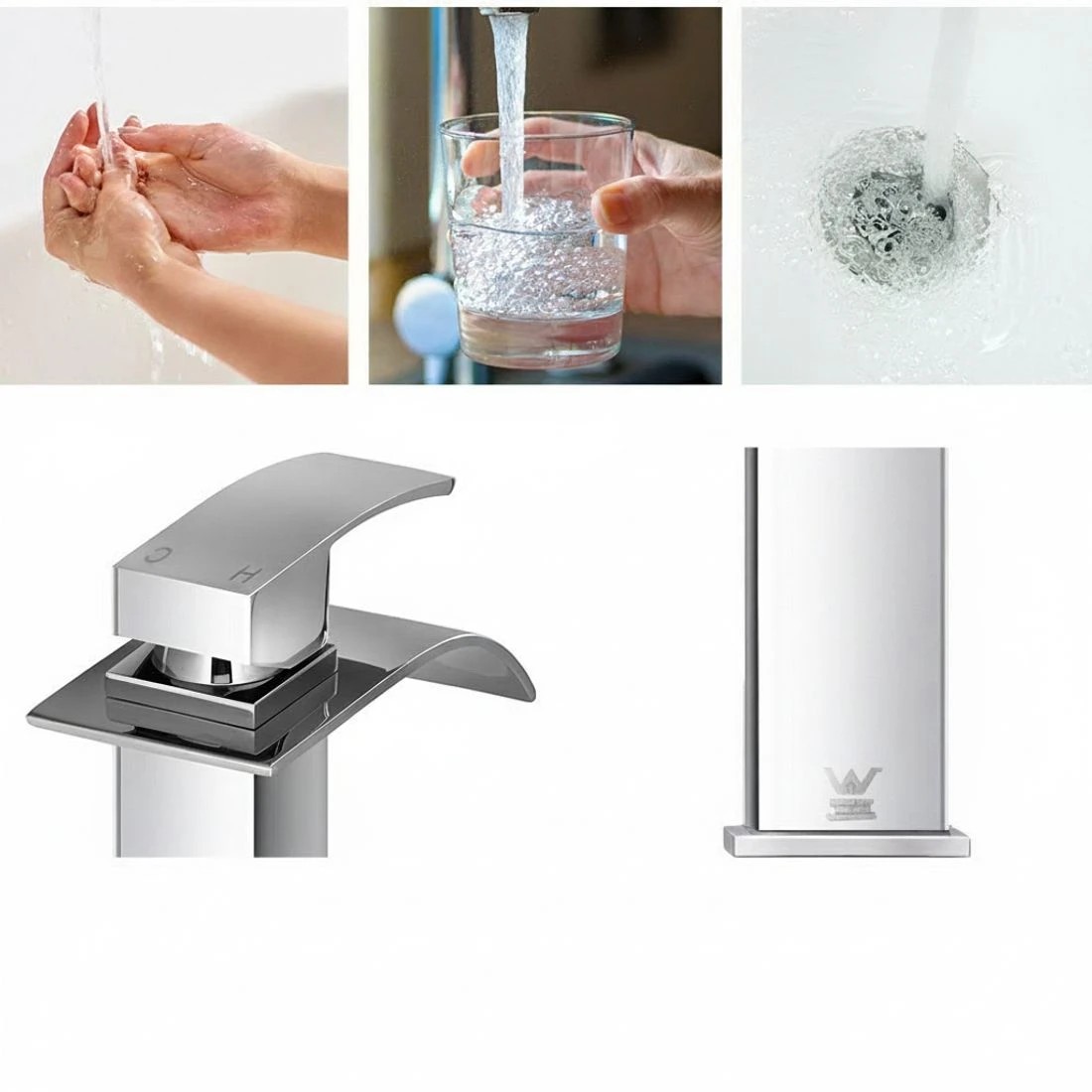 2 Cefito Bathroom Basin Mixer Tap Thin Tall Faucet Vanity Laundry - Silver, 2 of 3