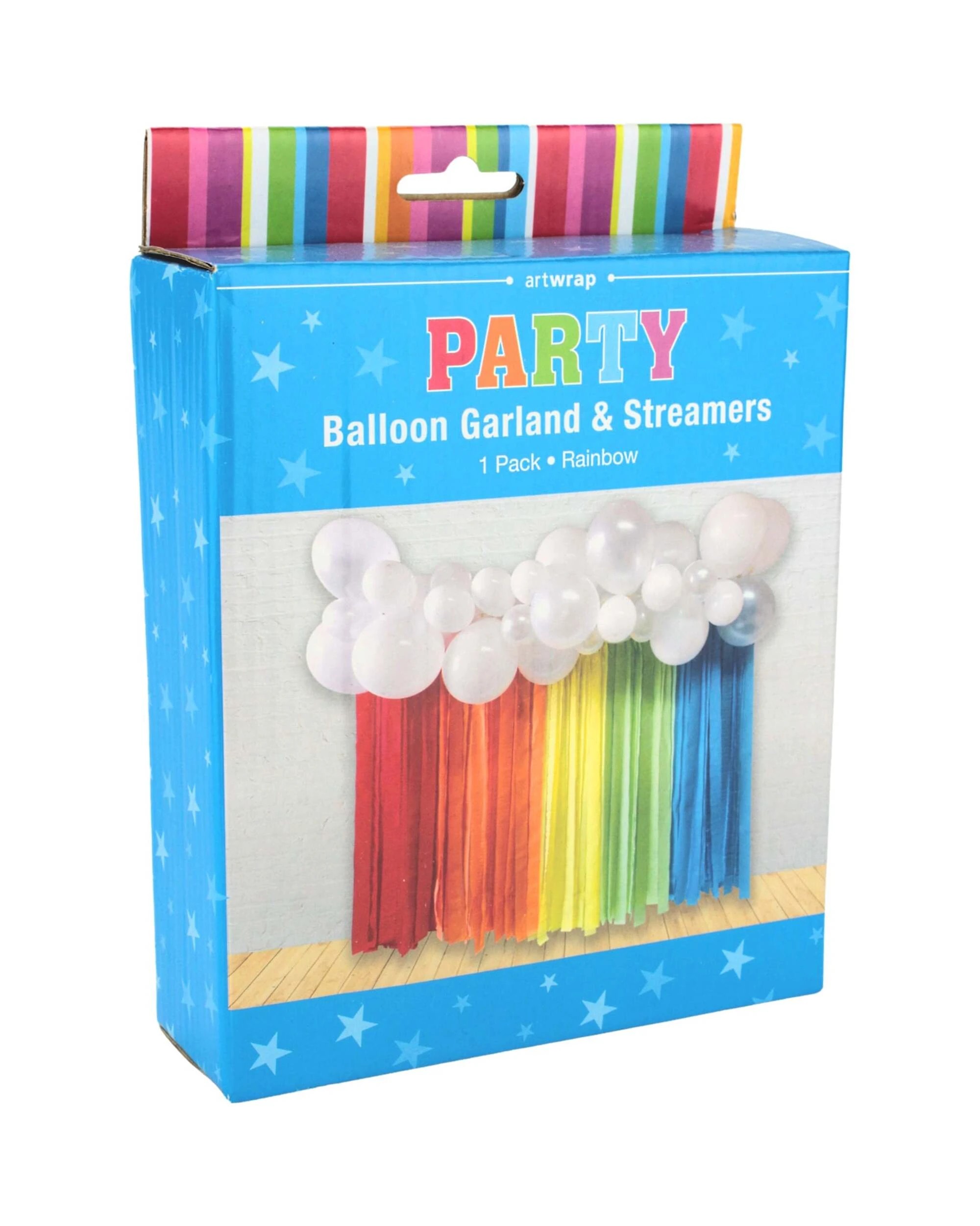 4 Artwrap Rainbow Balloon Backdrop Kit With Streamers - Multi, 4 of 4