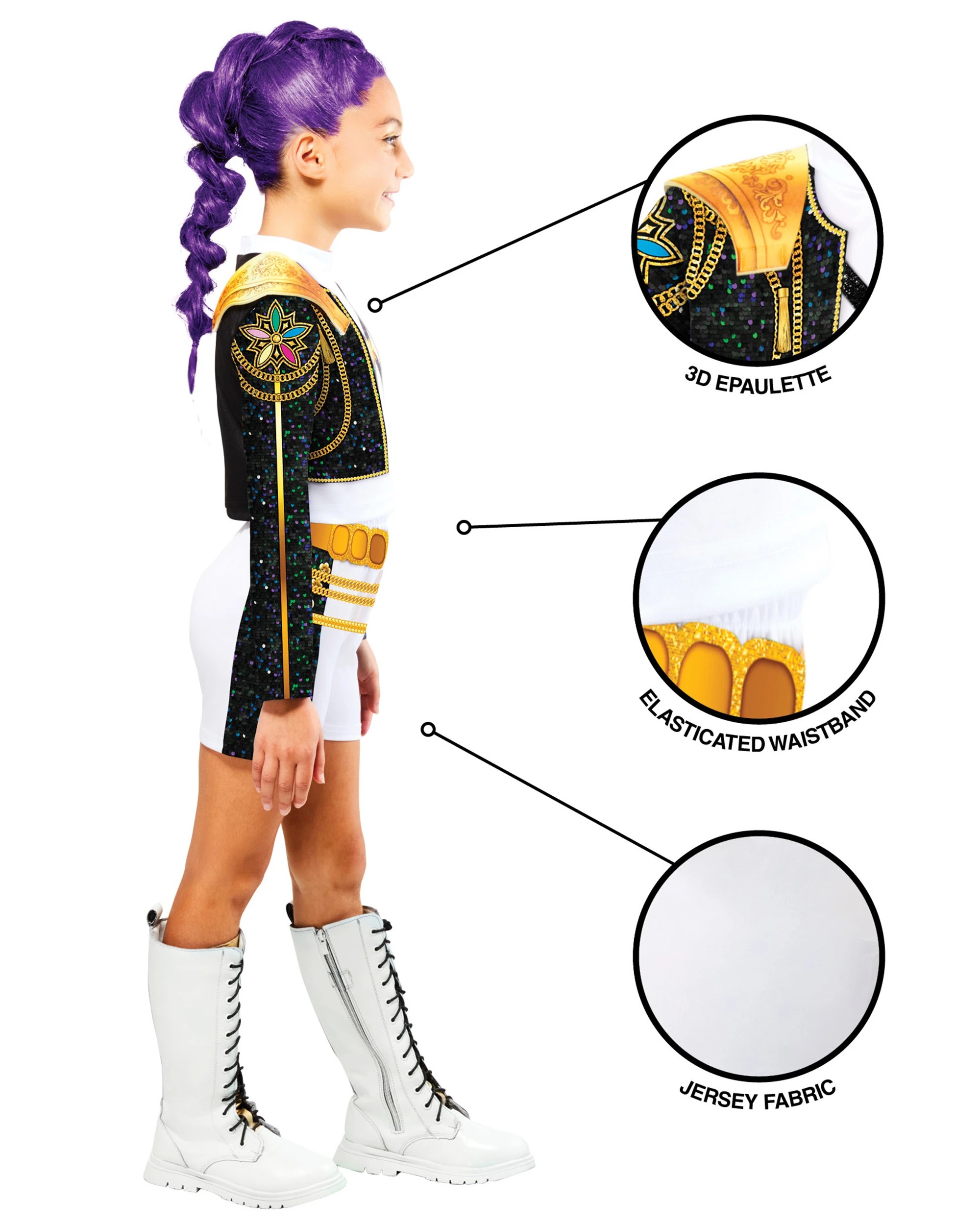 4 KPop Demon Hunters Rumi Gold Kids Costume - Ages 6+, 4 of 7