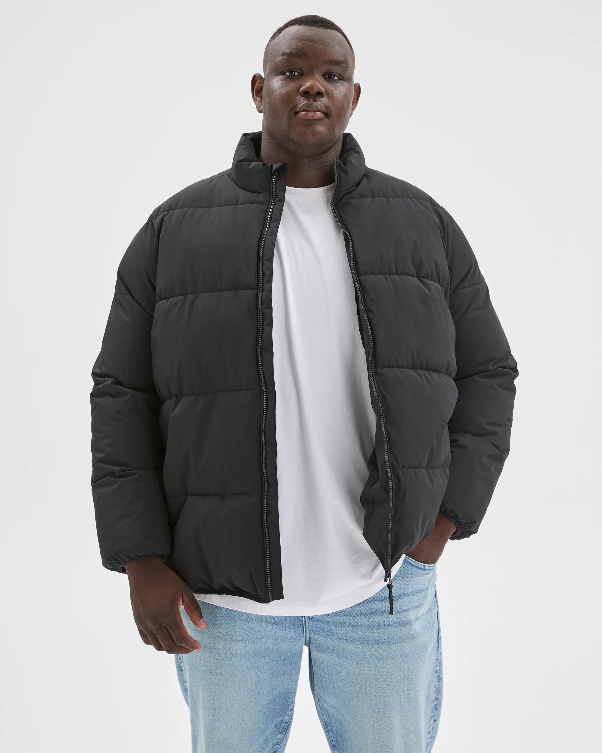 1 Target Man Plus Plus Size Core Puffer Jacket BLACK, 1 of 10