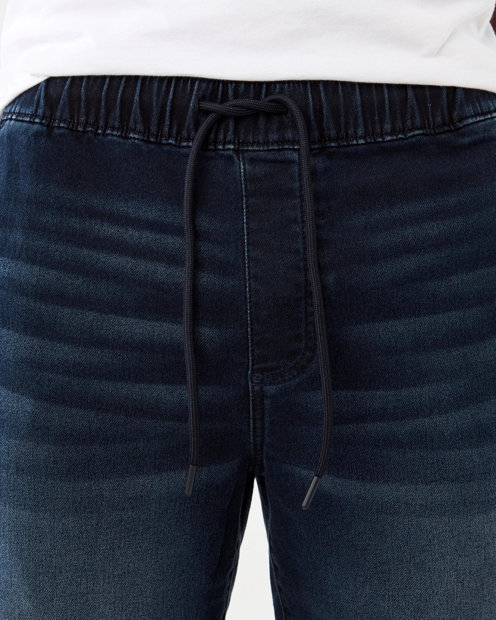 5 Denim Jogger Shorts Blu Wash, 5 of 7