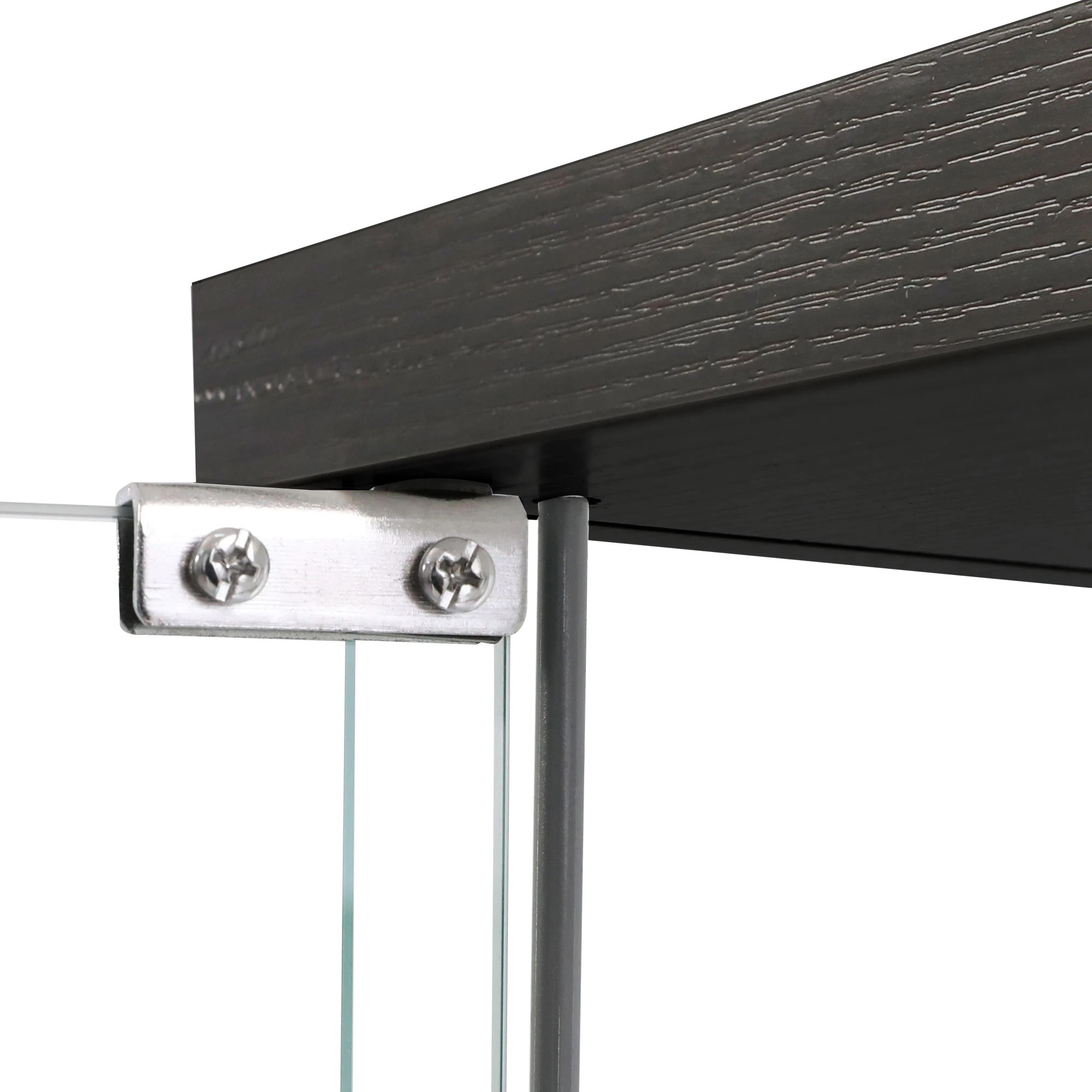 6 Stacked 164cm Glass Display Cabinet Collections Storage 4 Tier Shelves 2 Doors, 6 of 7