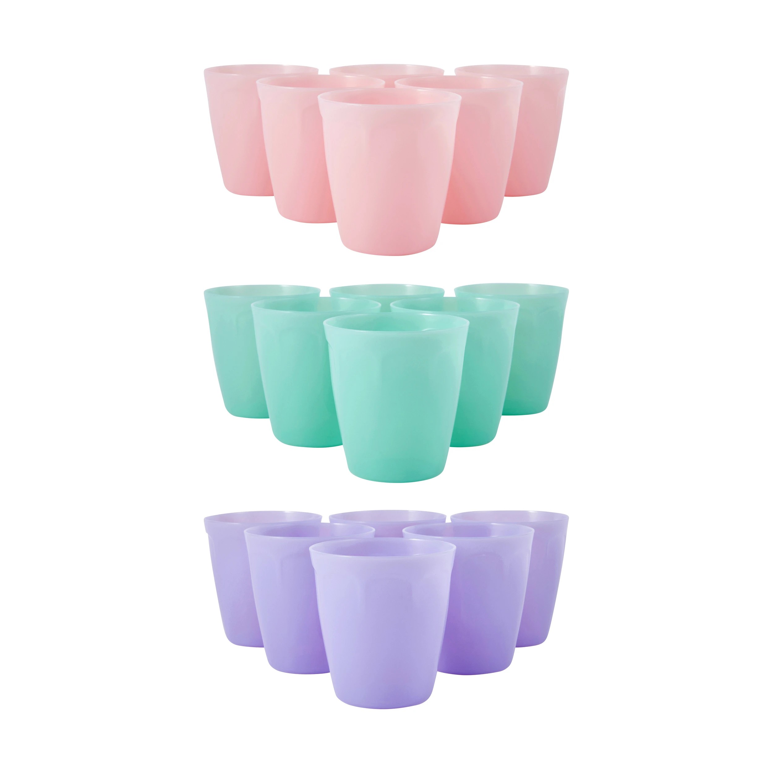 1 6 Piece Reusable Pastel Coloured Cups - Assorted, 1 of 4