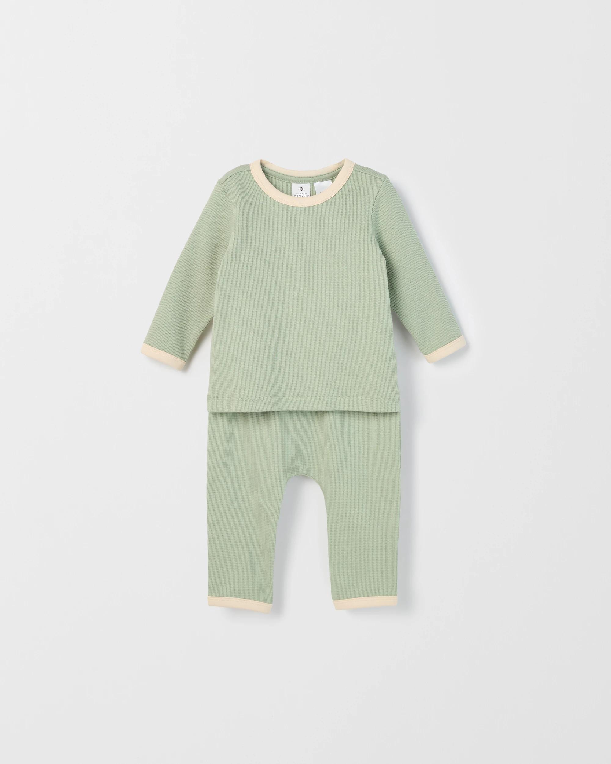 3 Target Baby Baby Organic Cotton 2 Pack Knit Pyjama Set MUSHROOM, 3 of 5