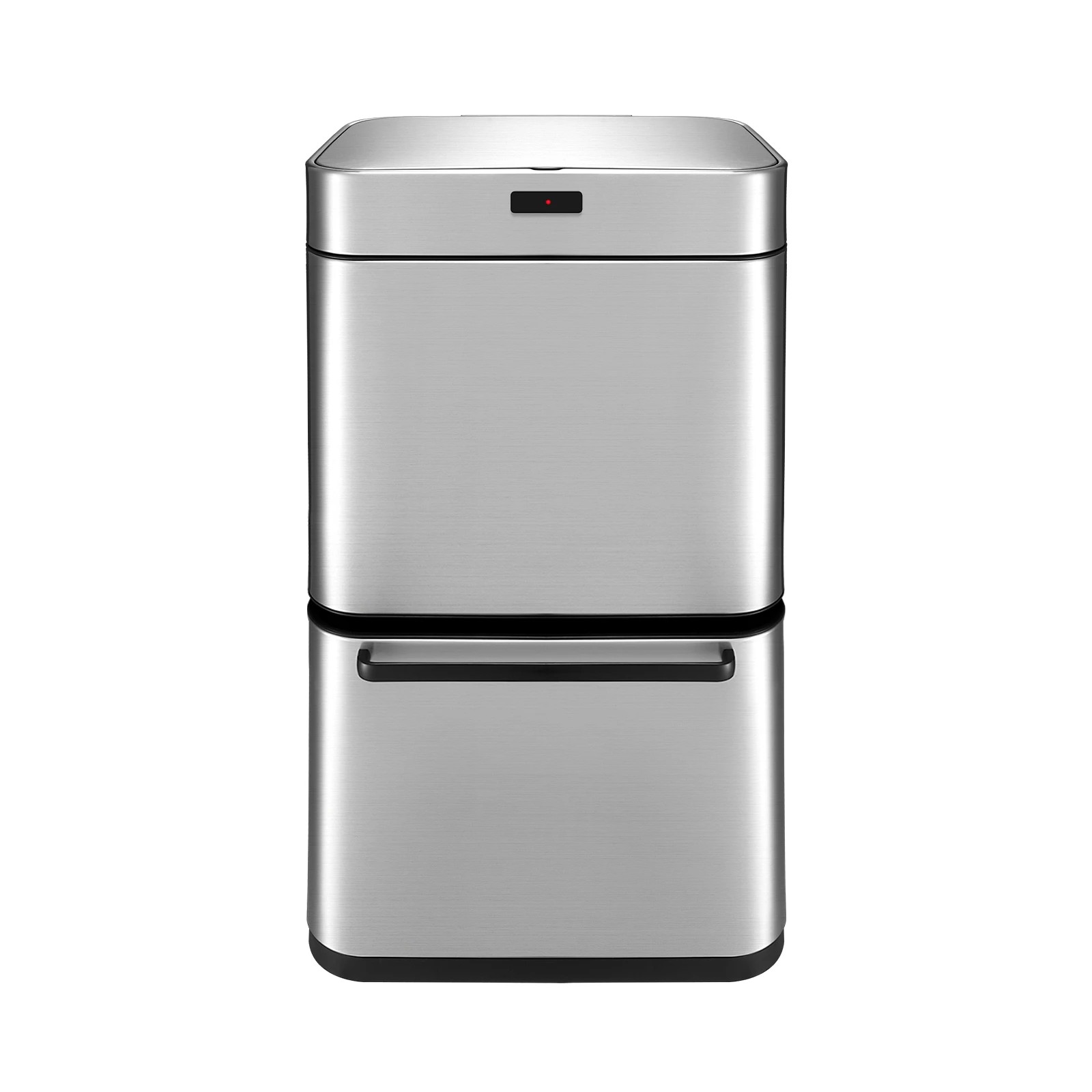 3 Ausway 80L Dual Rubbish Bin Dustbin Sensor Recycling Trash Can Kitchen Waste Garbage Stainless Steel Silver, 3 of 5