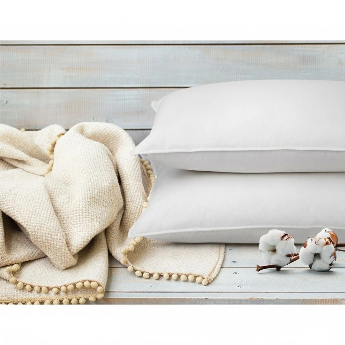 6 Giselle Bedding Duck Feather Down Pillow Twin Pack - White, 6 of 8