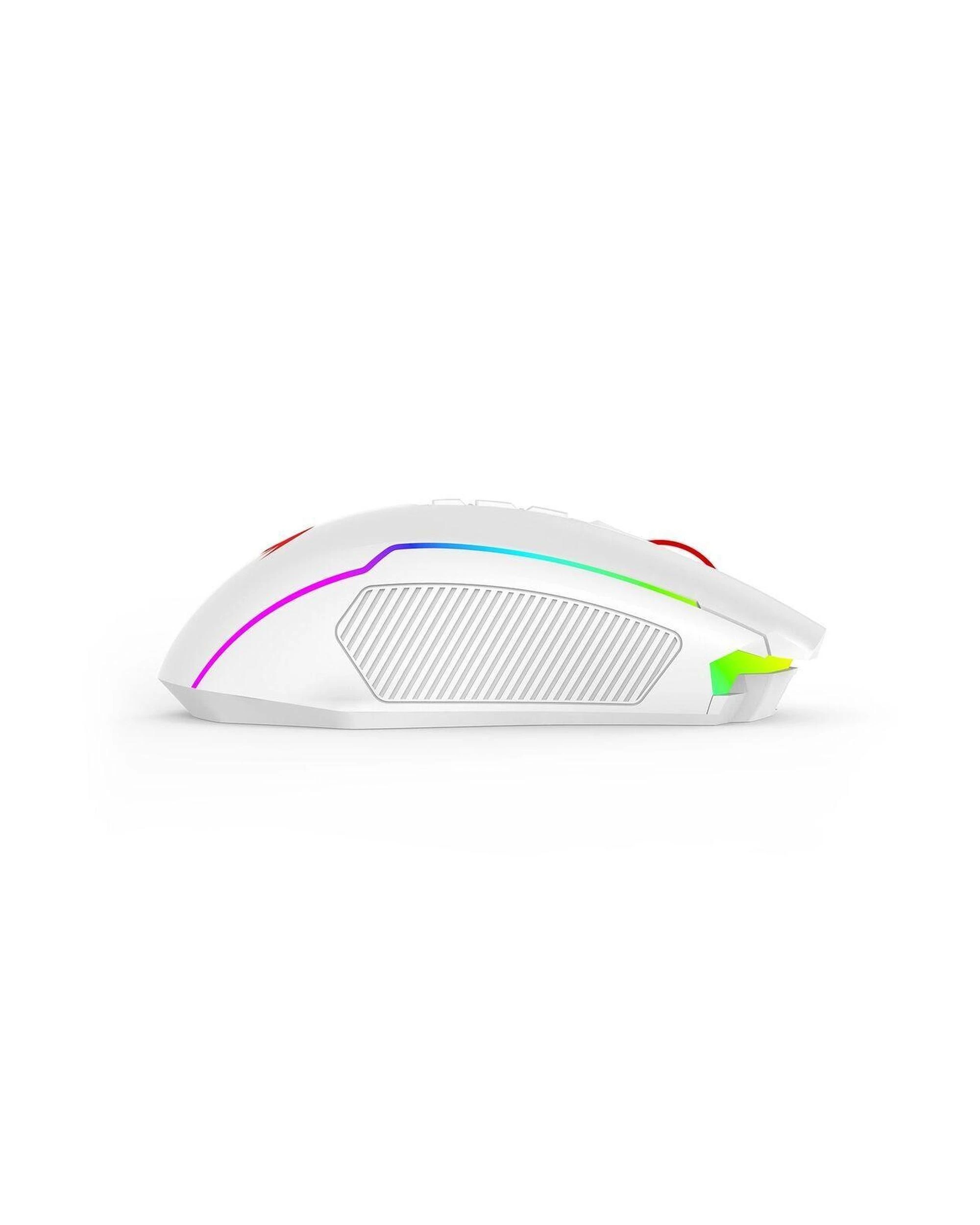 8 Redragon M914WRGB NIX White FullSize TriMode RGB Gaming Mouse, 8 of 10