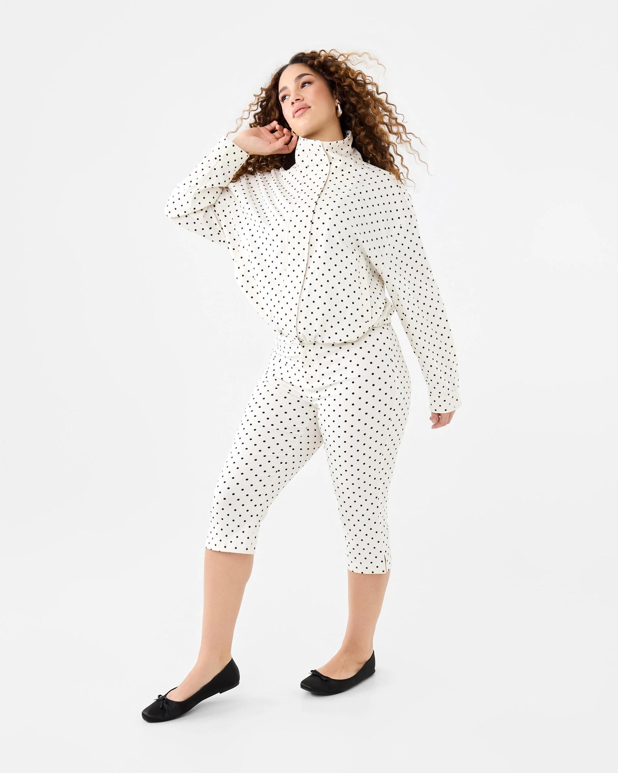 3 Spot Funnel Neck Jacket White Dot, 3 of 10
