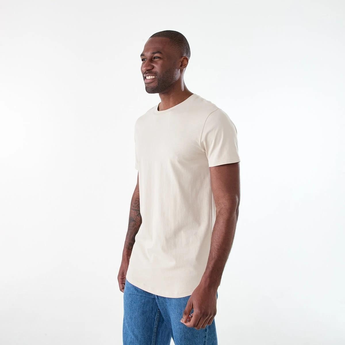 2 Australian Grown Cotton Longline T-shirt NEUTRAL, 2 of 6