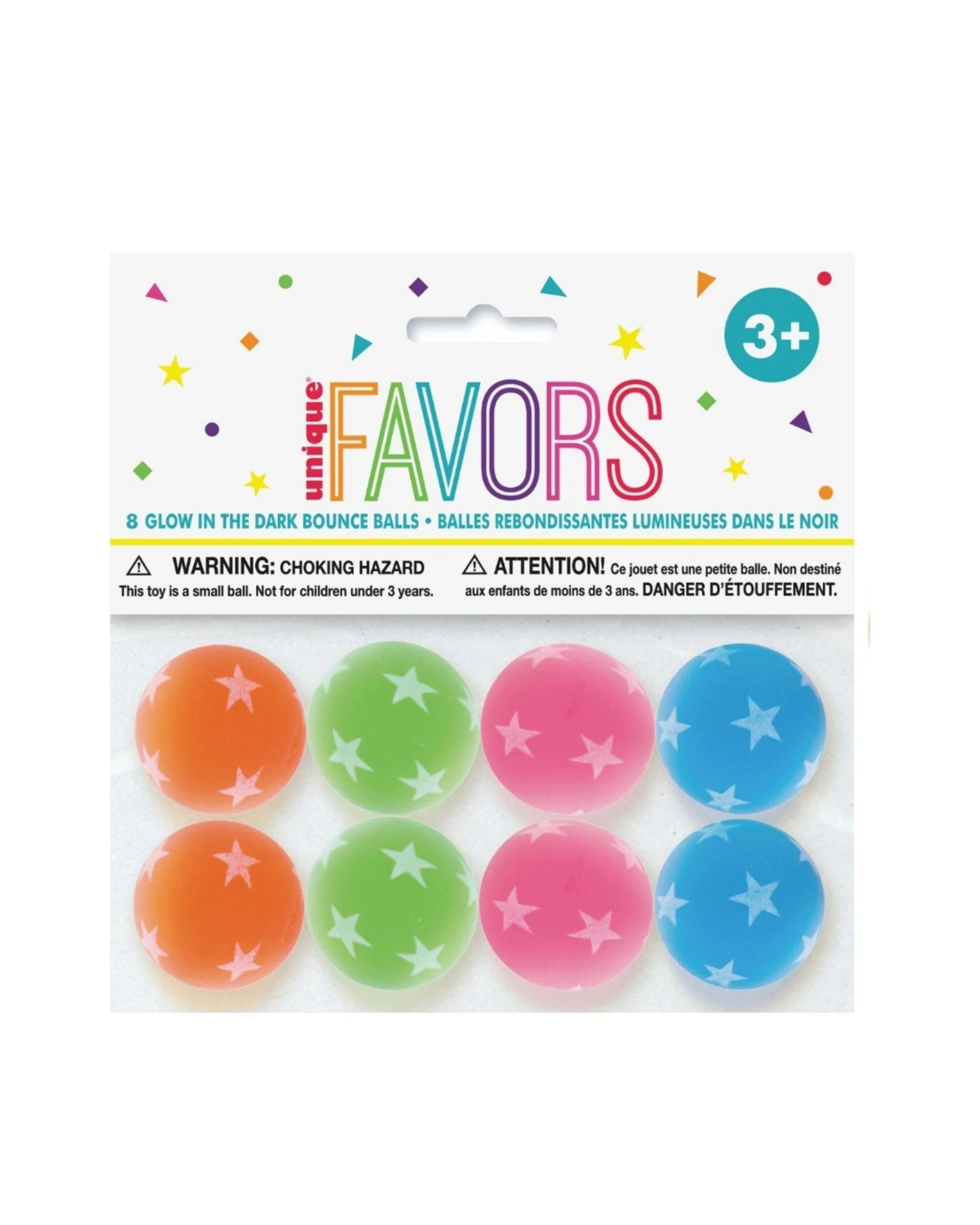 2 Unique Glow In The Dark Bounce Balls Pack of 8, 2 of 2