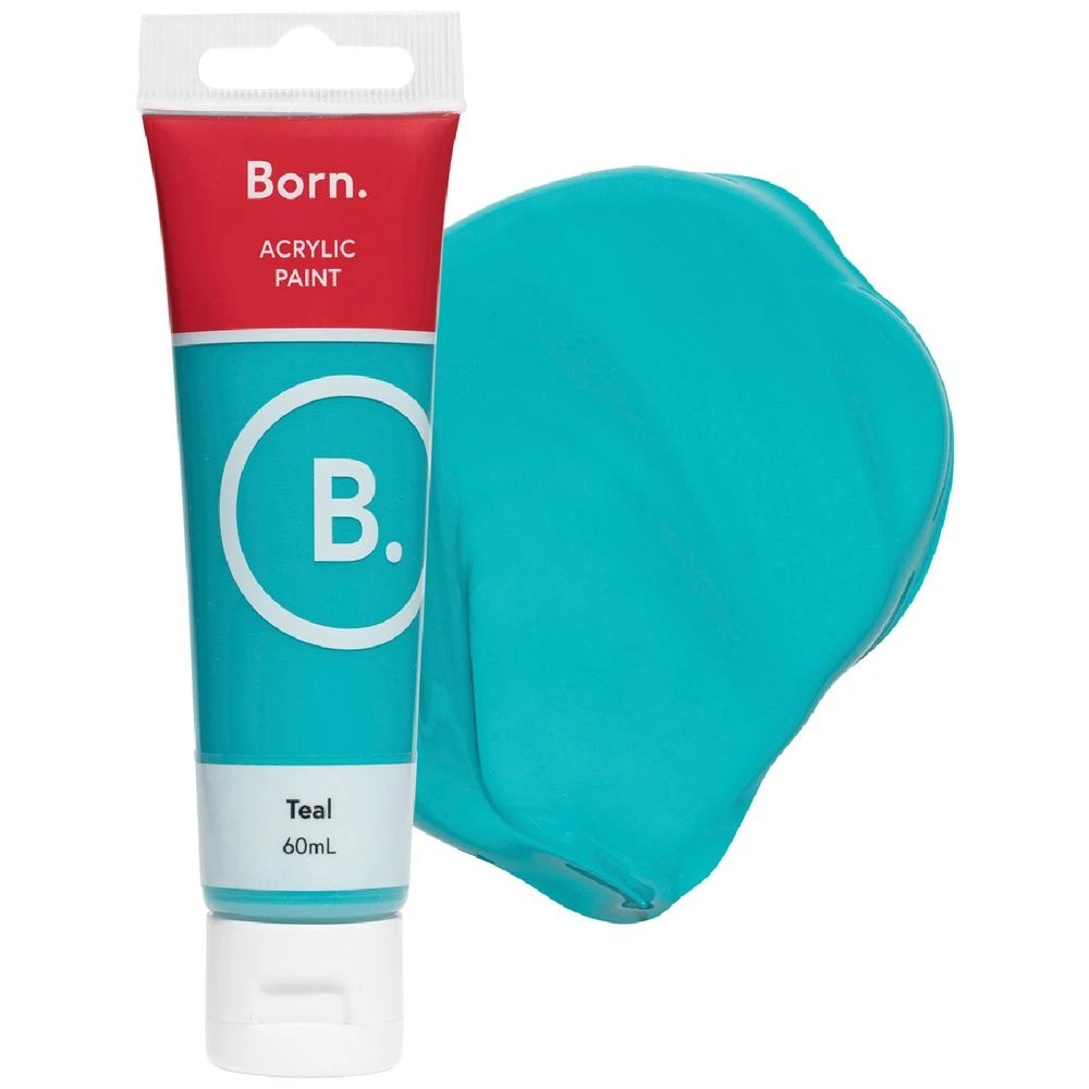 1 Born Acrylic Paint 60mL Teal, 1 of 3