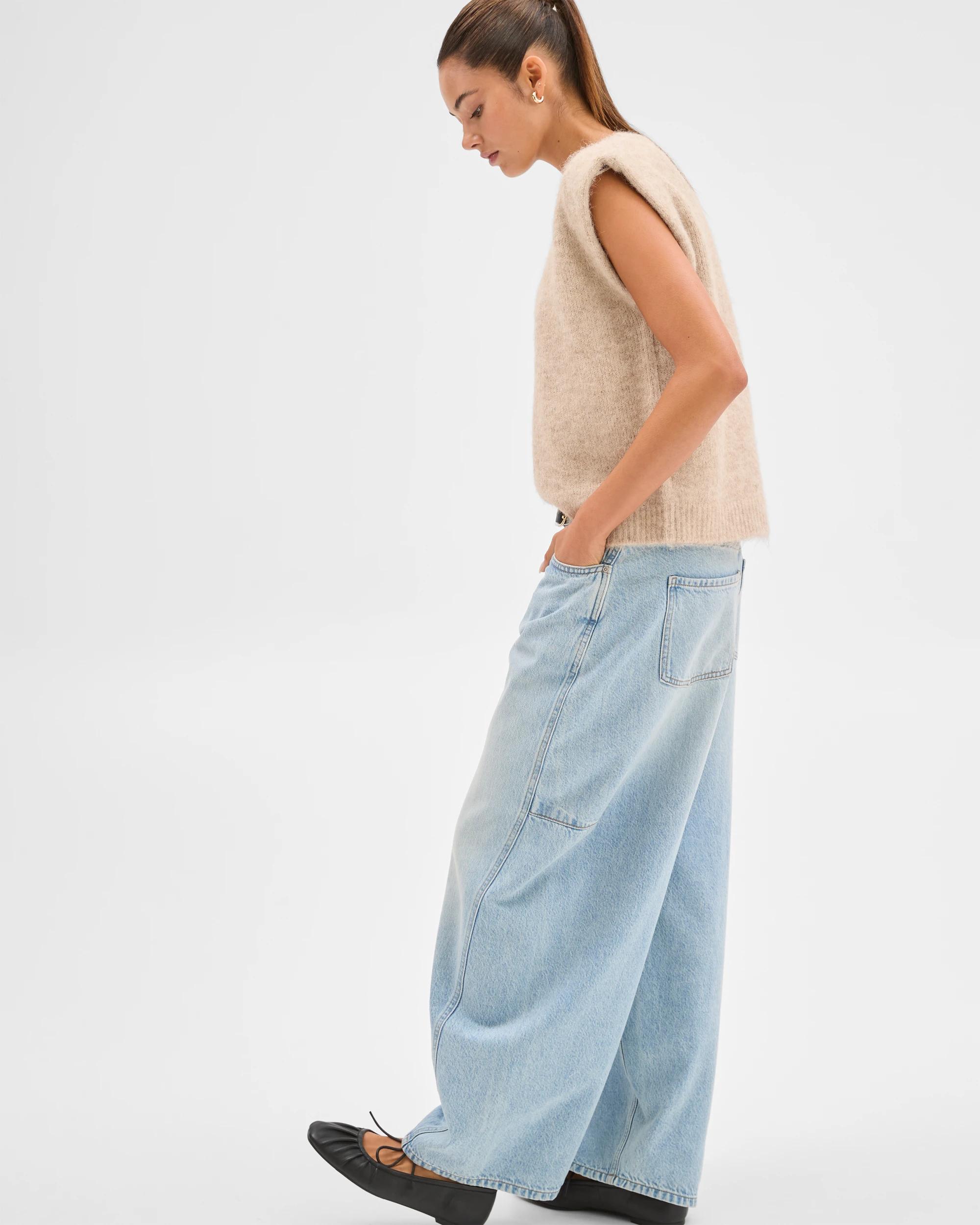 4 Lily Loves Exaggerated Shoulder Knit Vest PINE NUT, 4 of 8