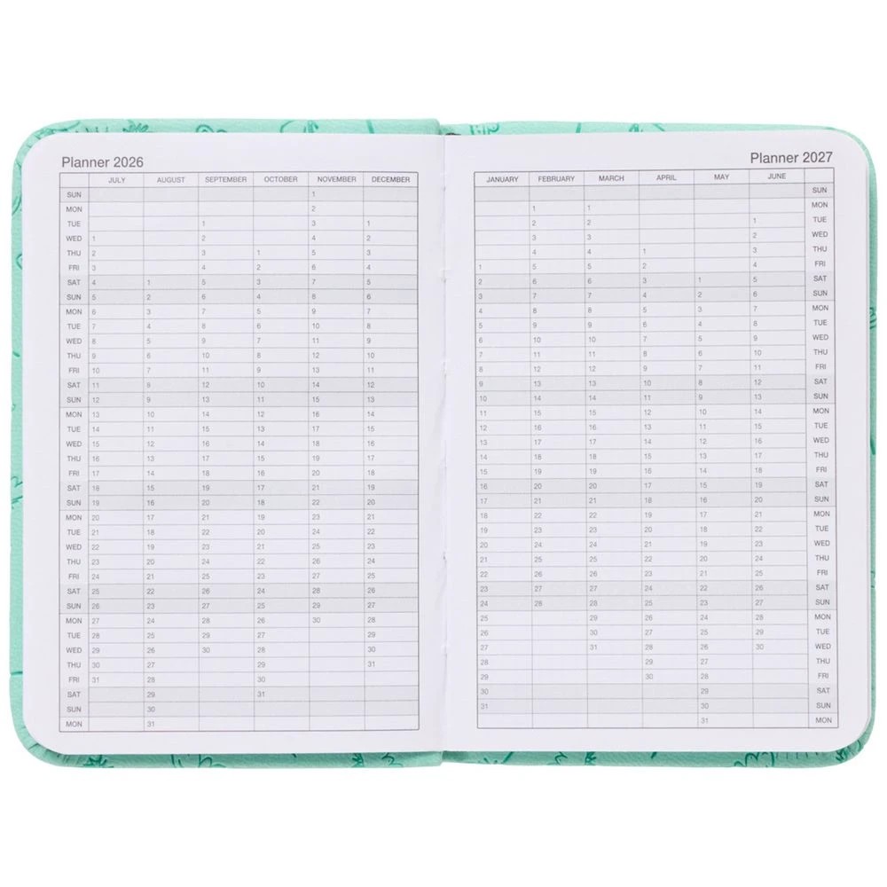 4 J.Burrows A7 Week-To-View Embossed Diary FY26/27 Sage, 4 of 6