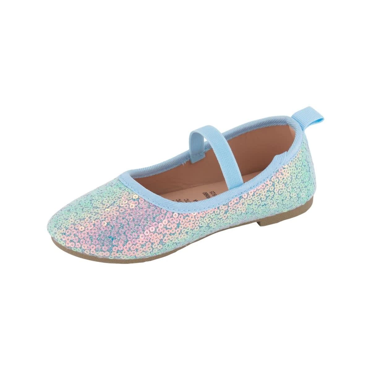 3 Junior Sequin Flats AQUA SEQUIN, 3 of 5