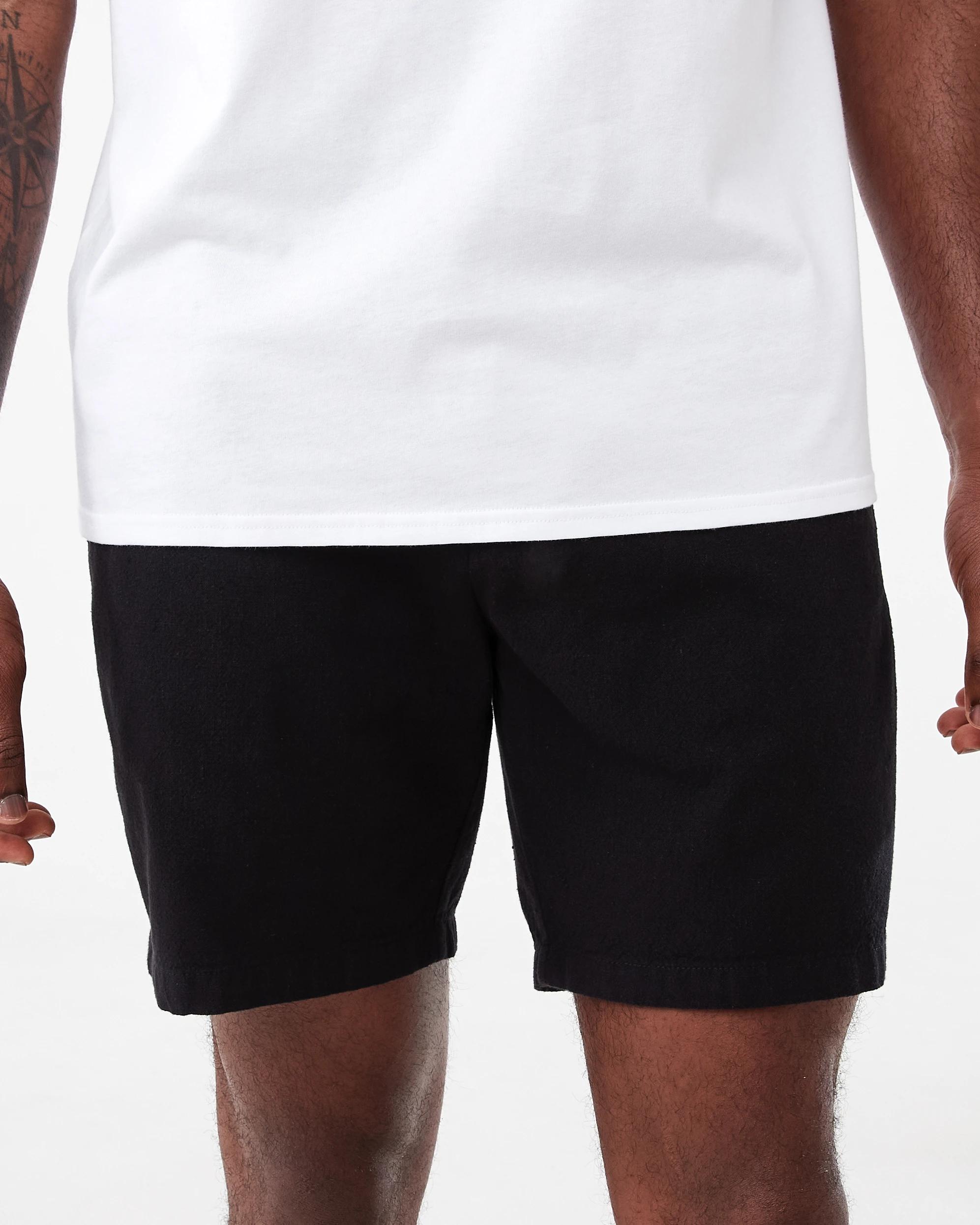 1 Textured Bermuda Shorts Black, 1 of 6