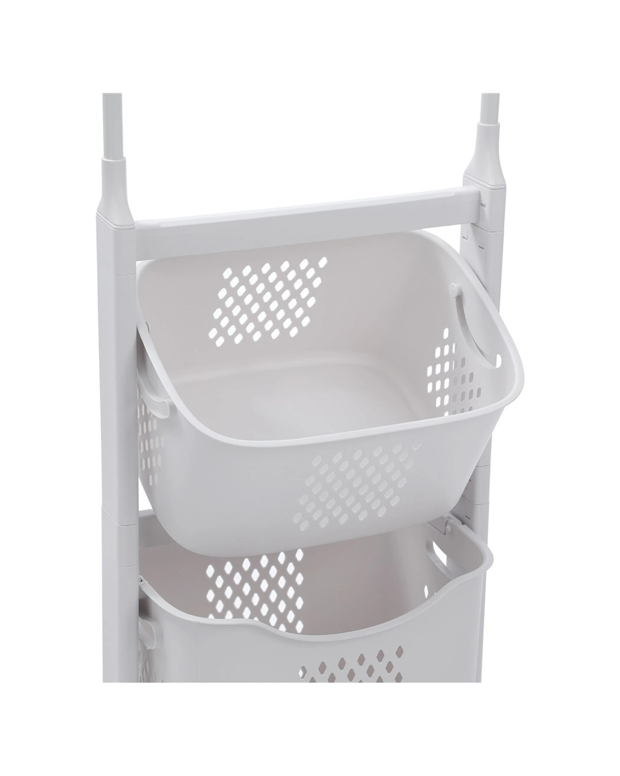 3 Boxsweden Hudson Multi-Tier Storage With Hanging Rack Wheels Durable 174cm - White, 3 of 5