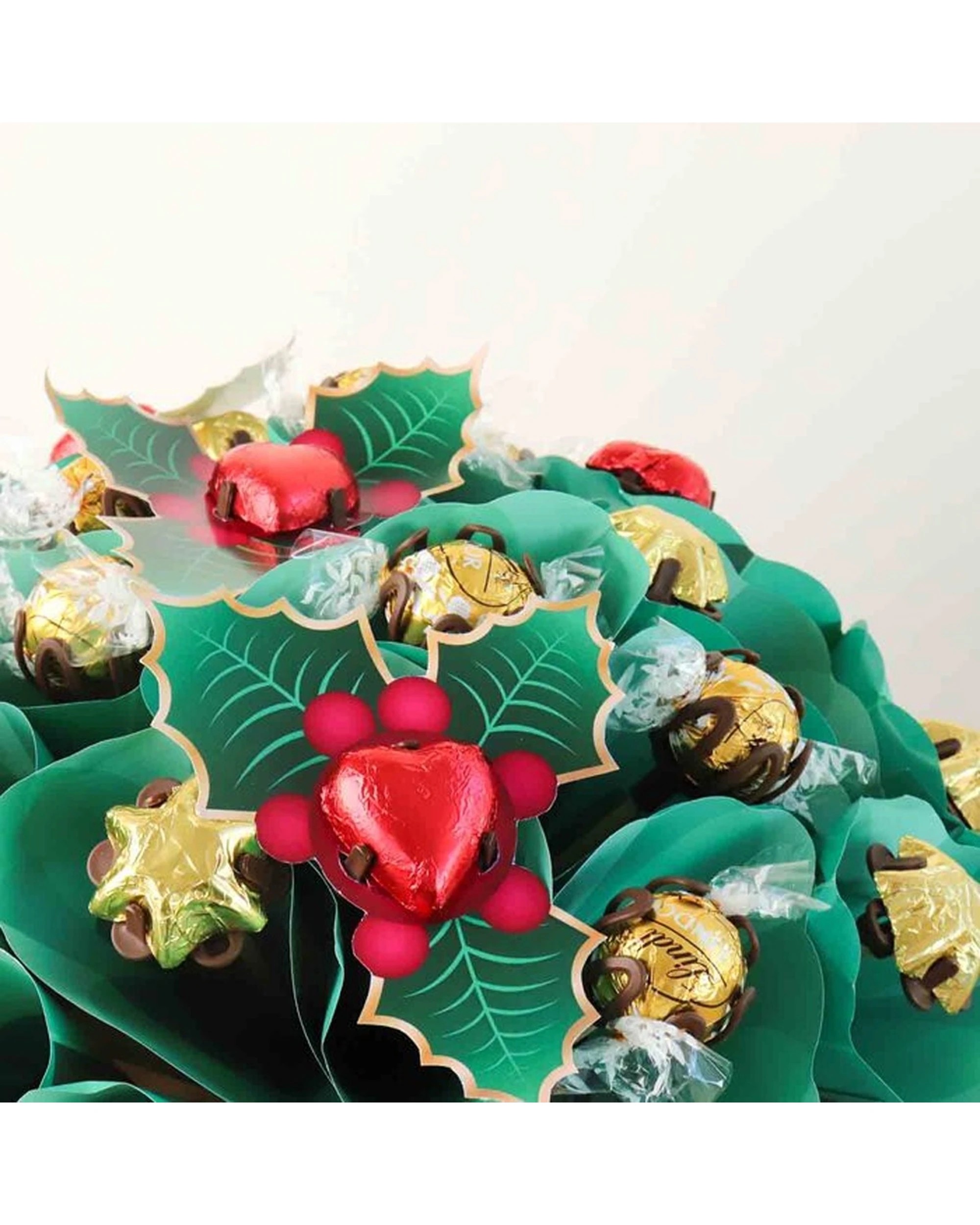 2 Edible Blooms Holly Bouquet Christmas Festive Chocolate Gift Large - Multi, 2 of 4