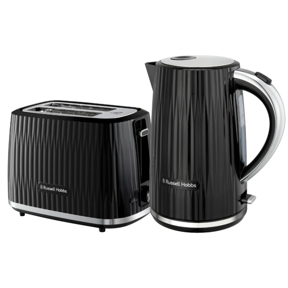 1 Russell Hobbs Eden 1.7L Kettle & 2 Slice Toaster - Black, 1 of 3