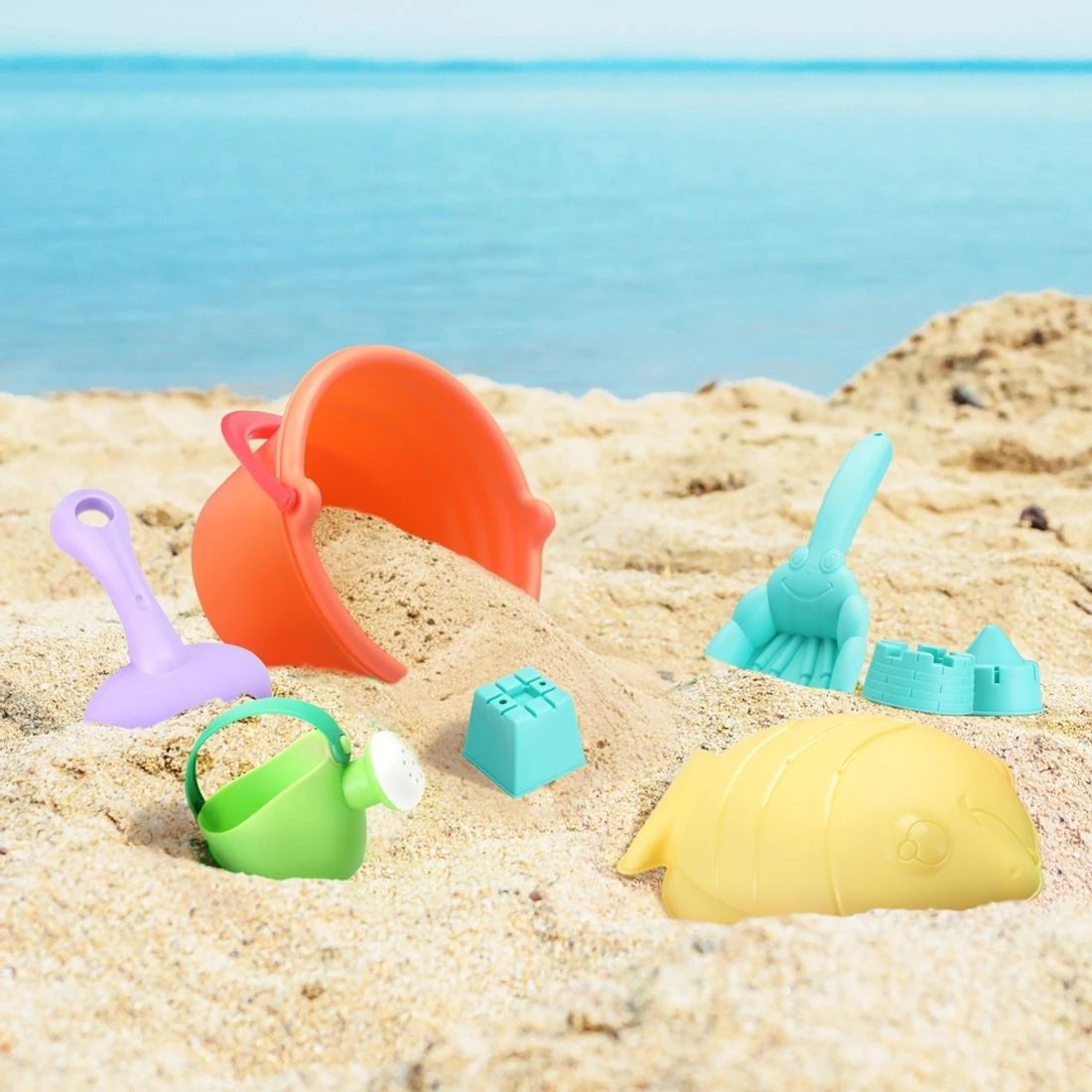 4 Keezi Kids Water Table Tool Kit Sand Truck Windmill Bucket Shovel Sandpit Toys - Multi, 4 of 5