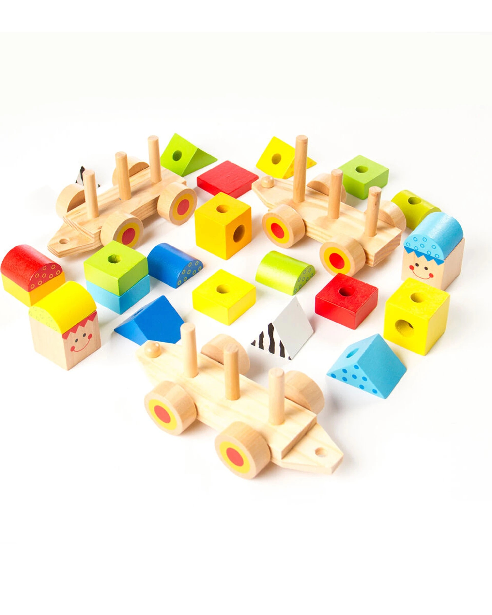 3 Fat Brain Toy Co Learning Locomotive Wooden Train Set Kids - Multi, 3 of 6