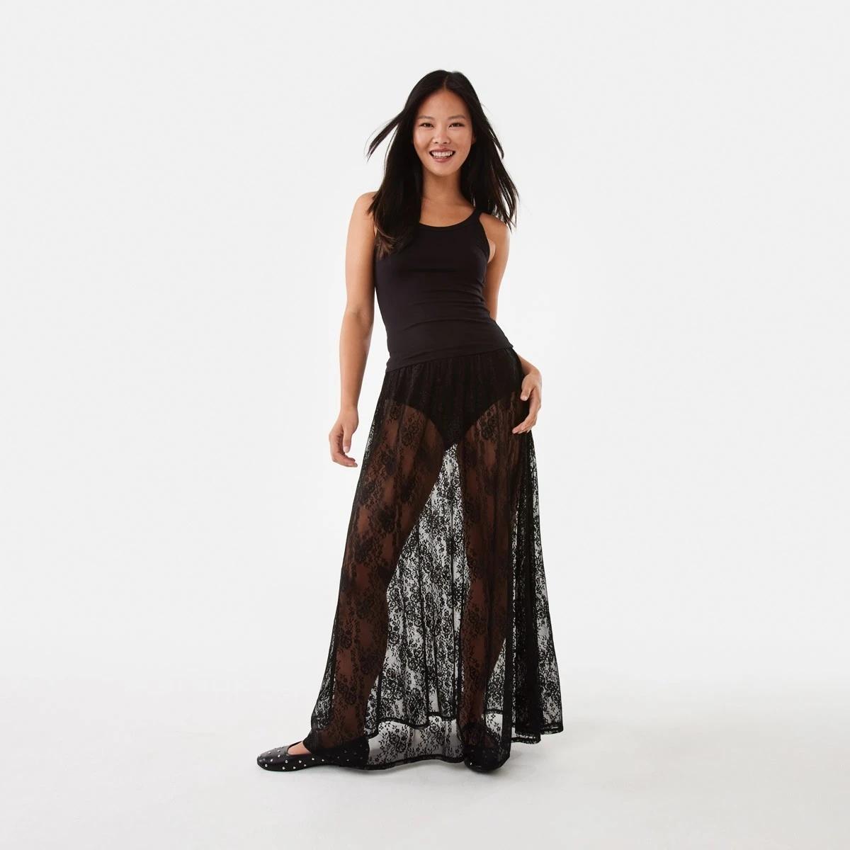 2 Sleeveless Rib Scoop Tank Black, 2 of 6